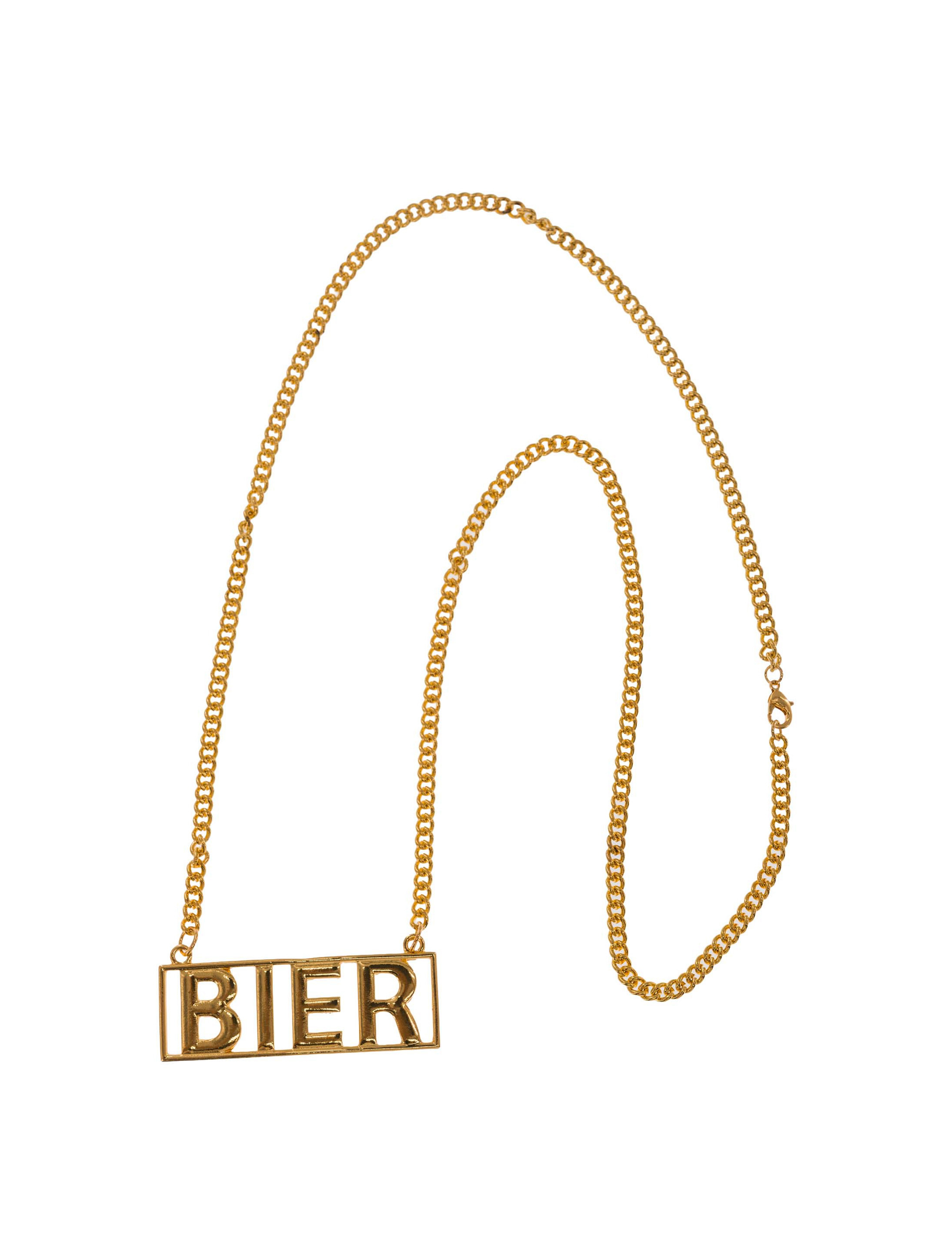 Kostümzubehör Halskette BIER gold