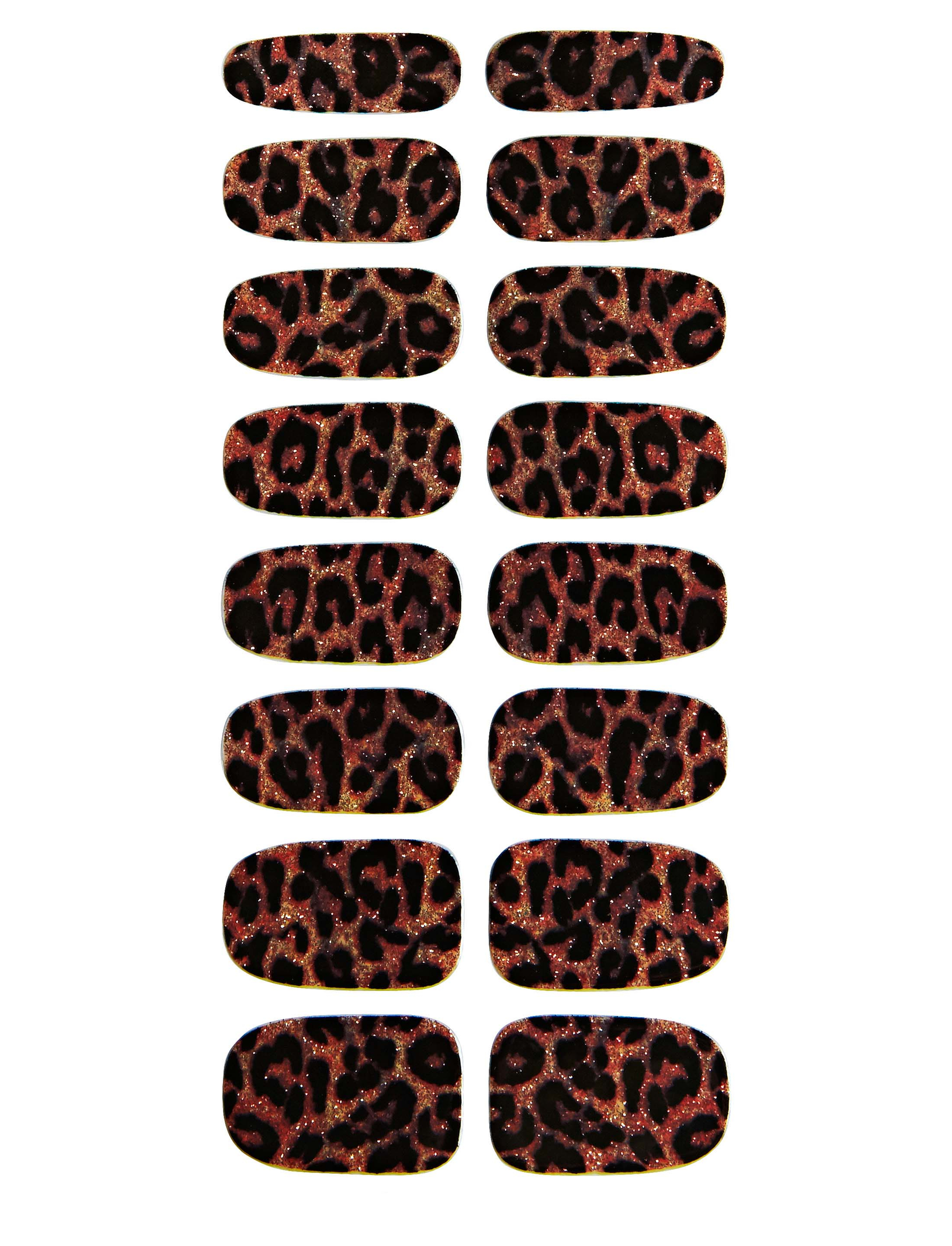 Nagelsticker Leopard Schminke für Karneval & Fasching Farbe: