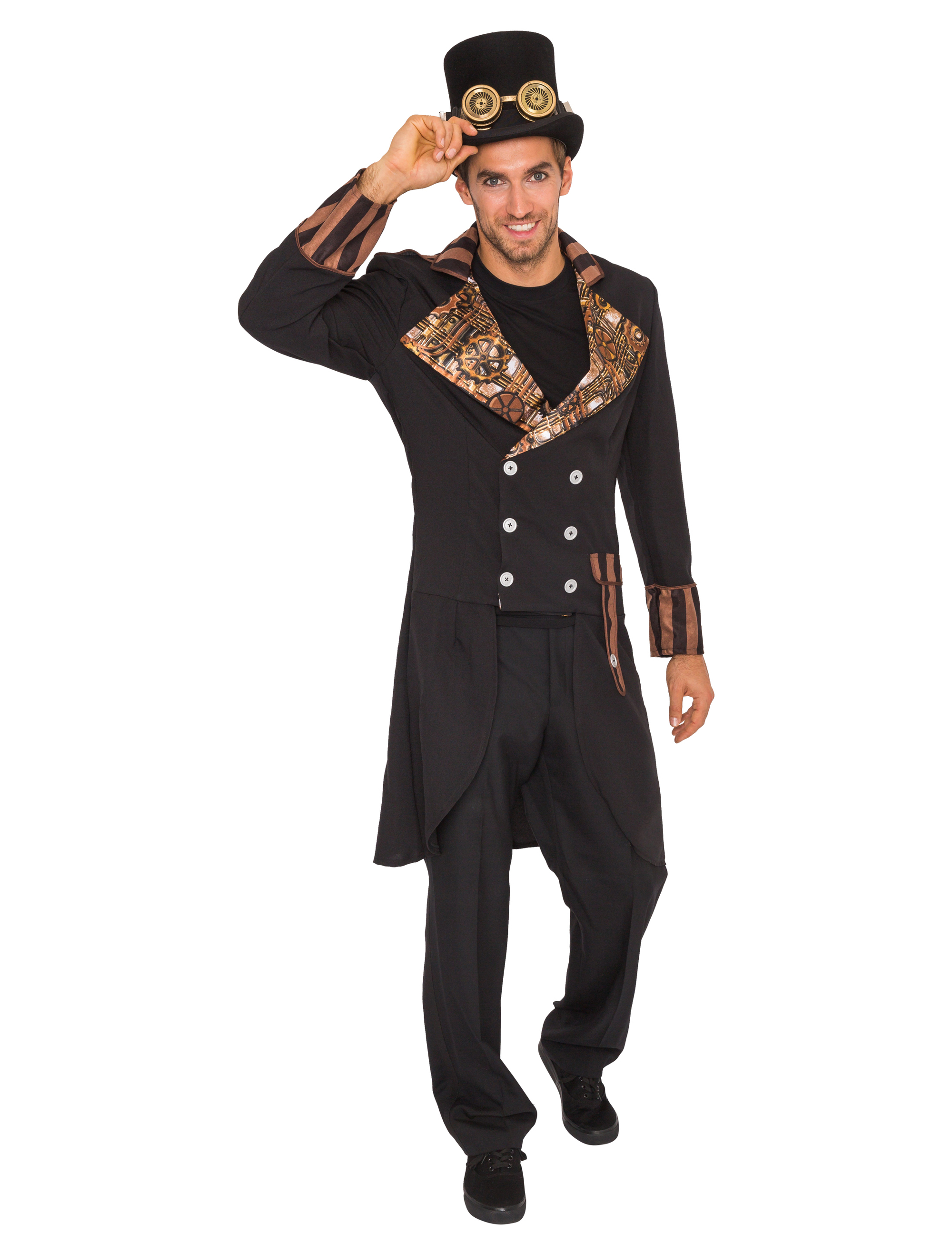 Frack Steampunk Herren schwarz XL