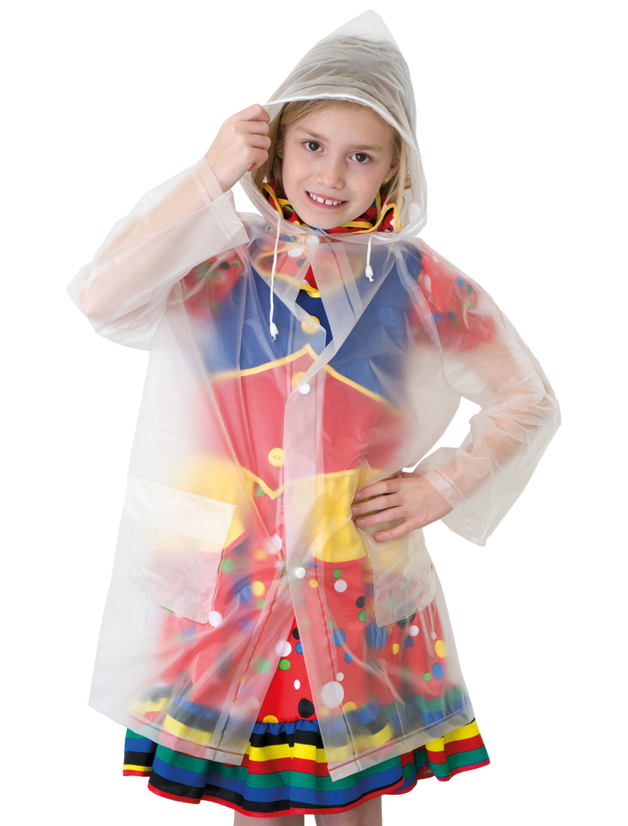 Kostümzubehör Regenmantel Kinder Farbe: weiß