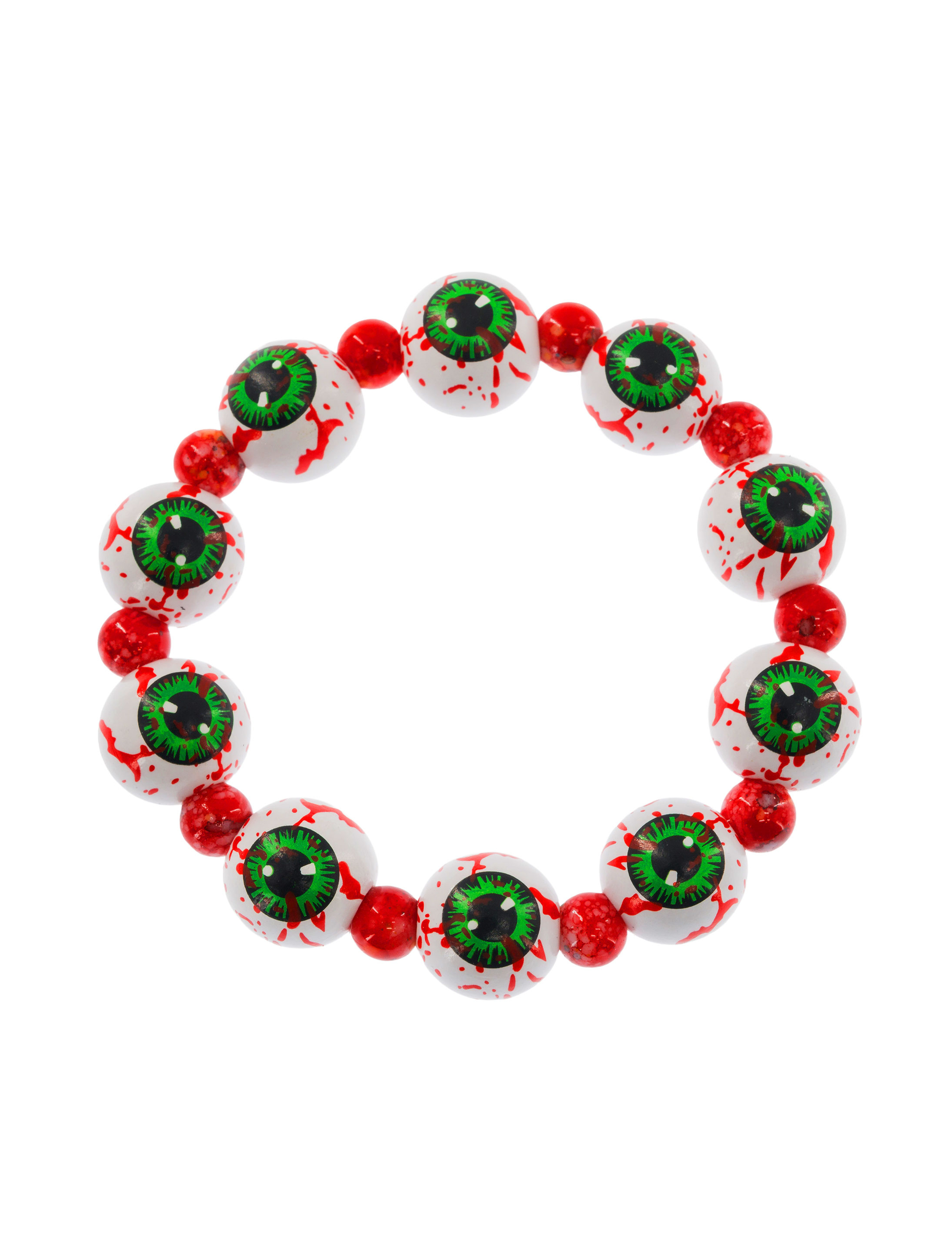 Kostümzubehör Armband Augäpfel bunt Farbe: bunt