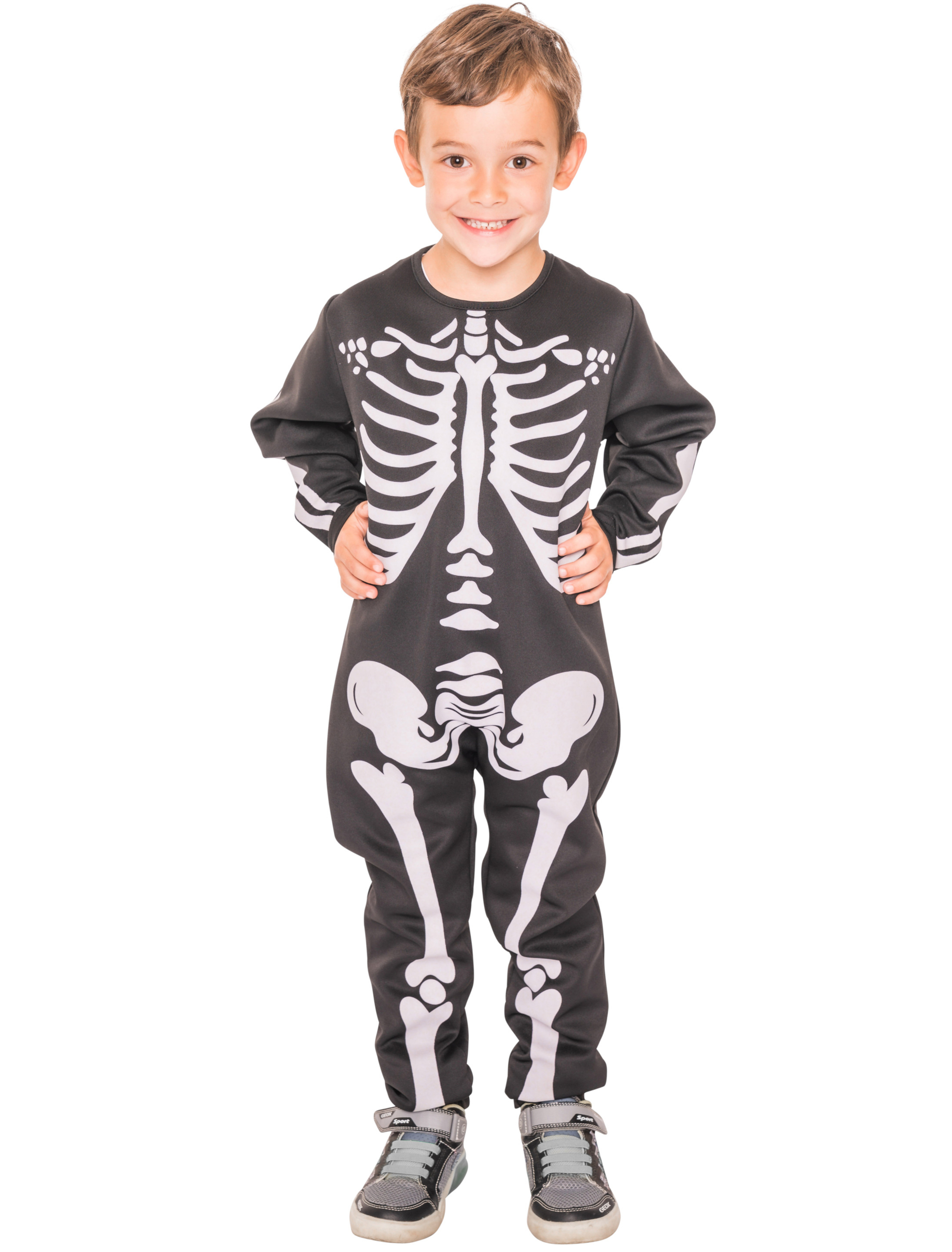 Overall Kinder mit Skelett schwarz 104