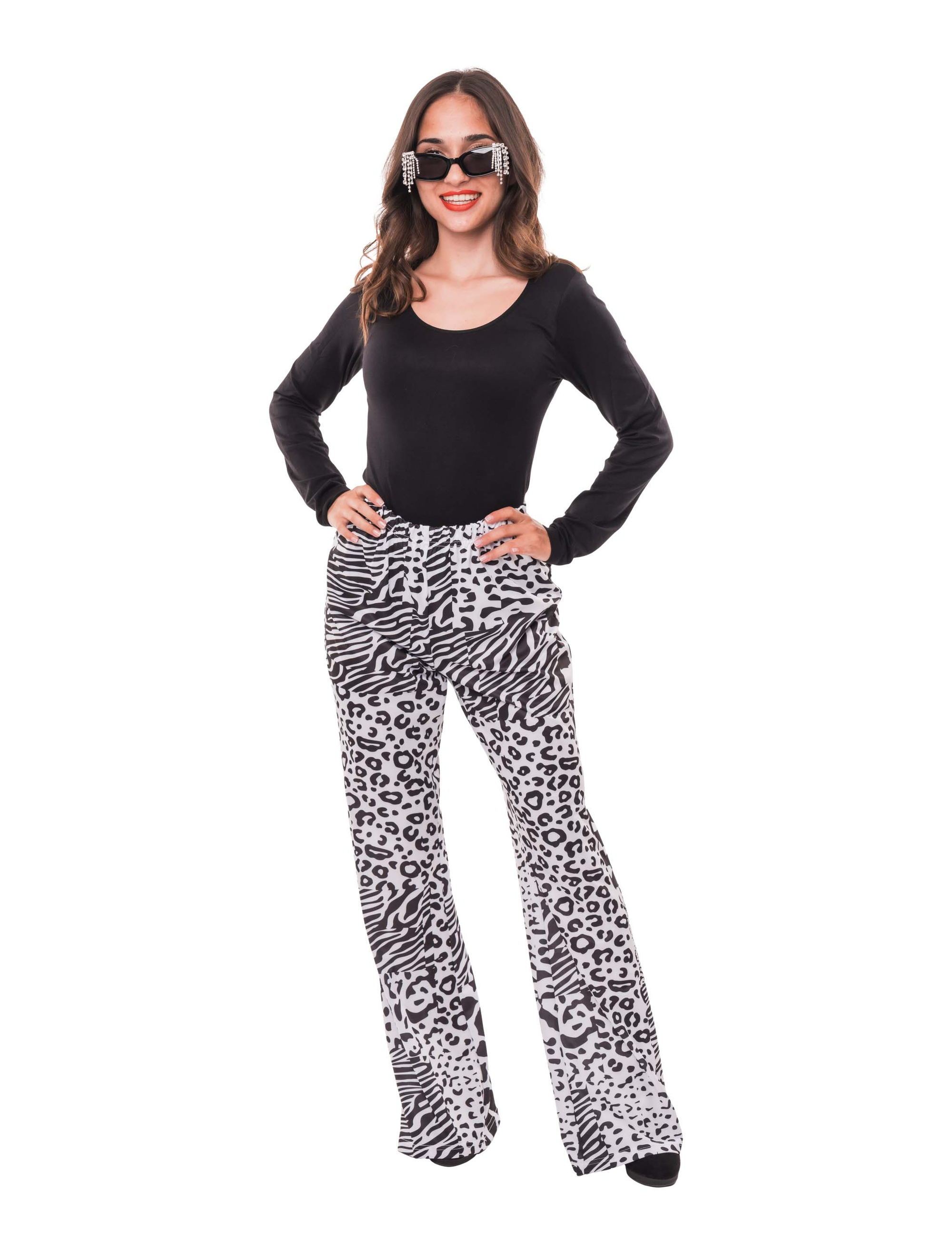 Hose animal print schwarz/weiß 2XL/3XL