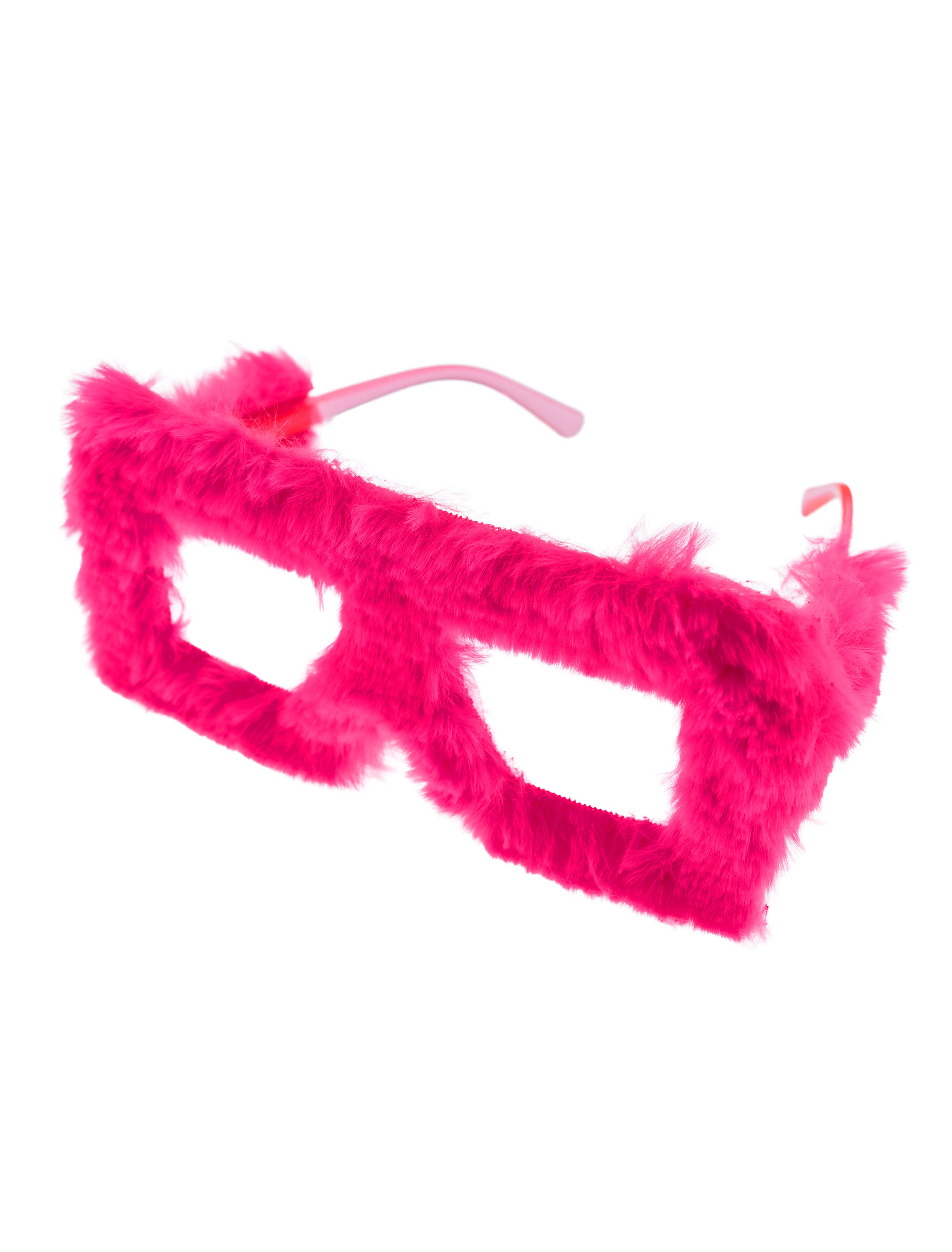 Kostümzubehör Brille Plüsch pink