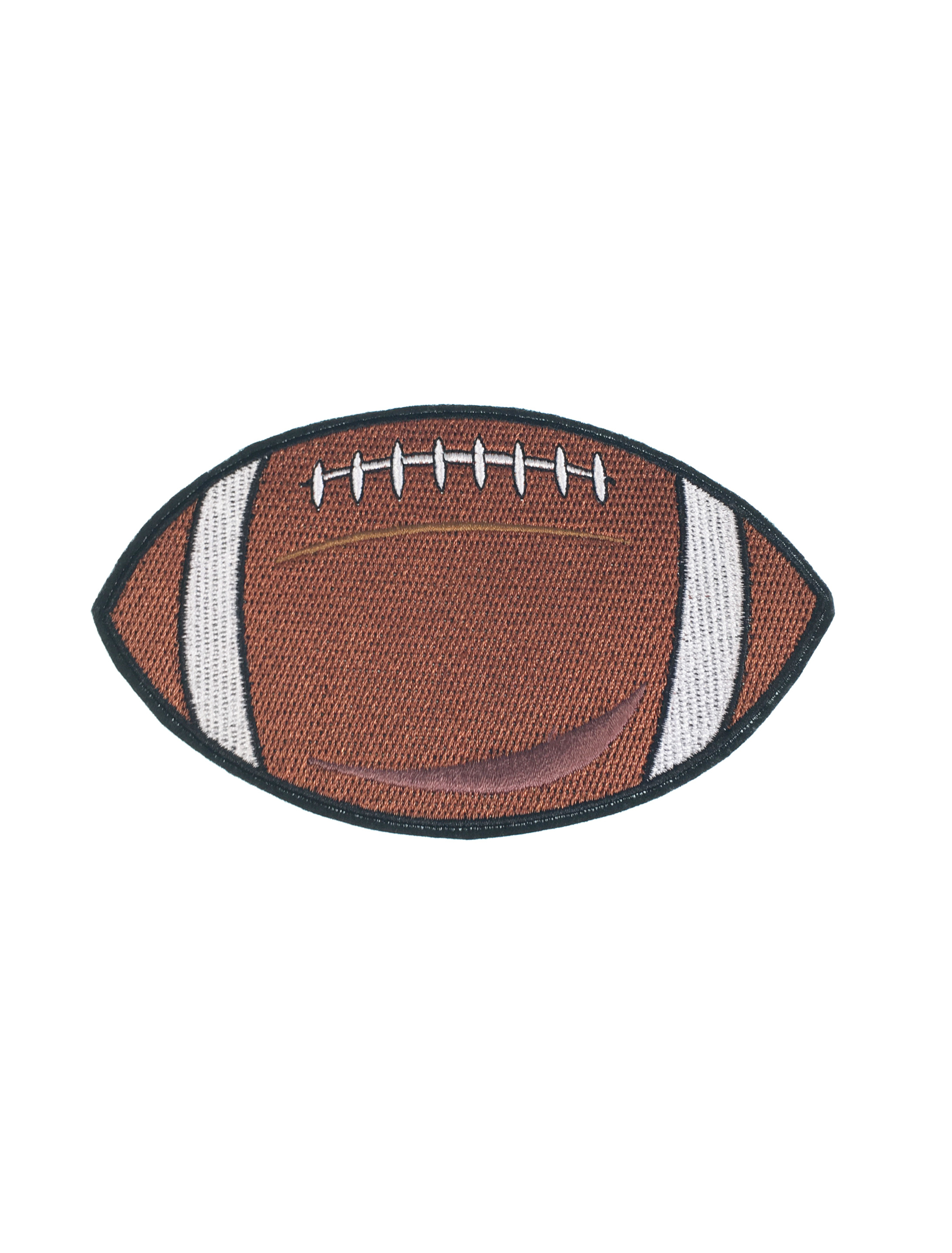 Kostümzubehör Bügelpatch Rugby Ball 14cm Farbe: braun