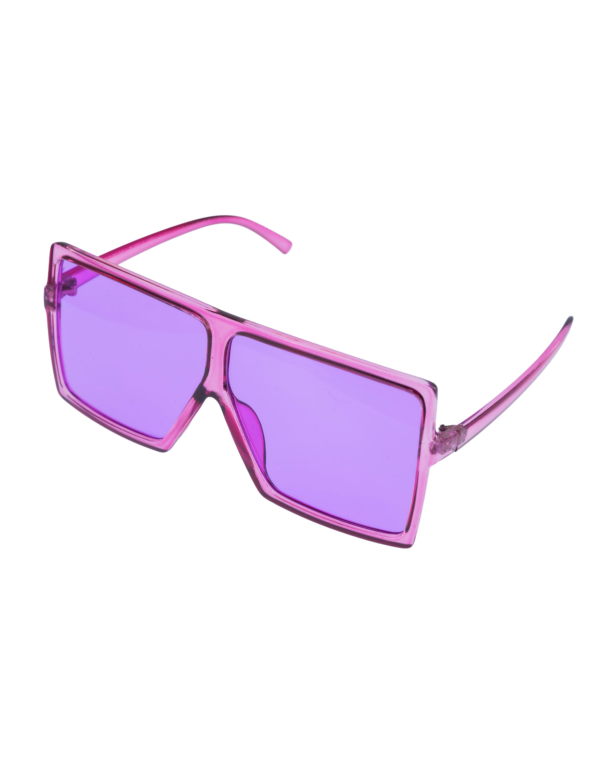 Kostümzubehör Brille eckig lila