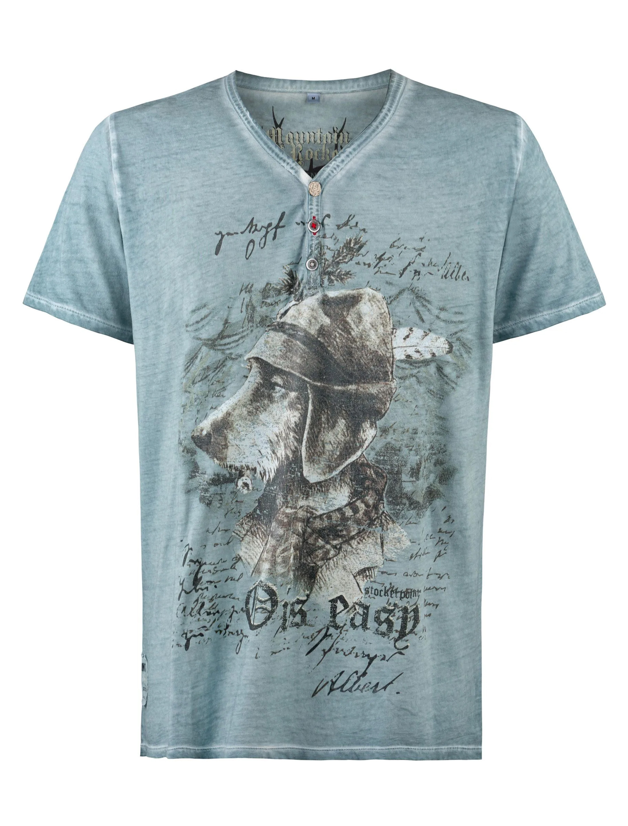 Trachten-Shirt Wastl Herren blau 3XL