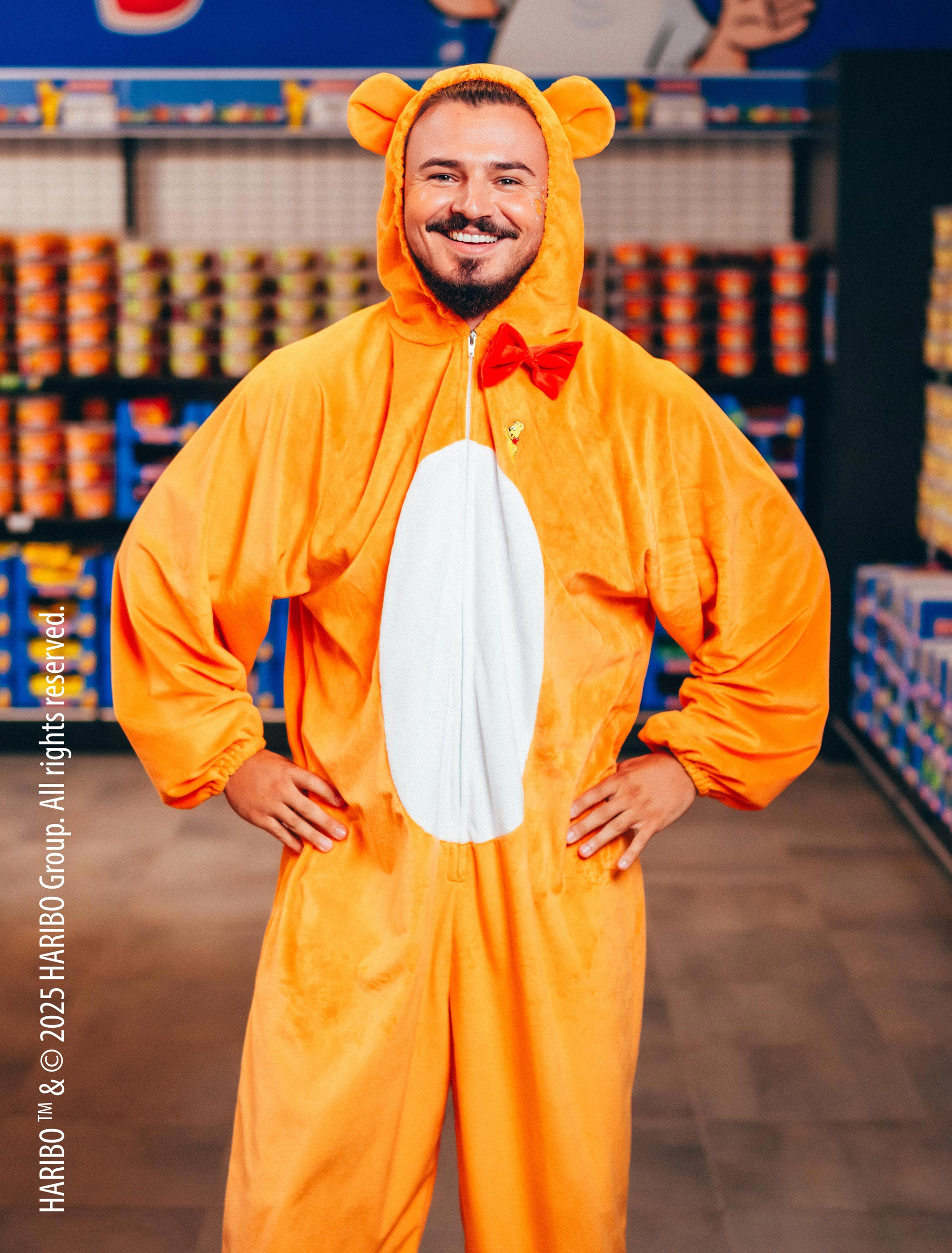 Overall HARIBO Goldbären Plüsch orange L/XL