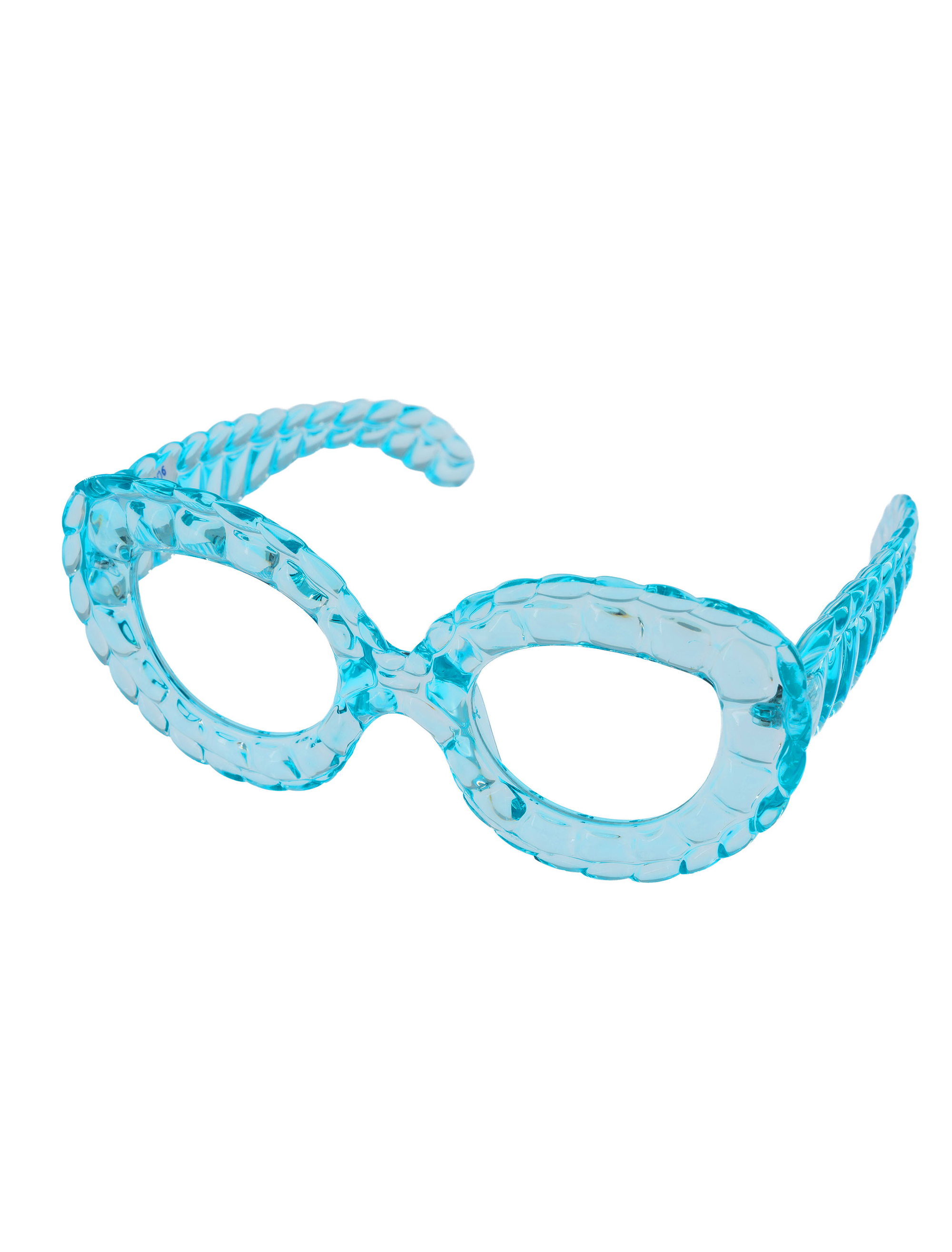 Kostümzubehör Brille Schlange hellblau