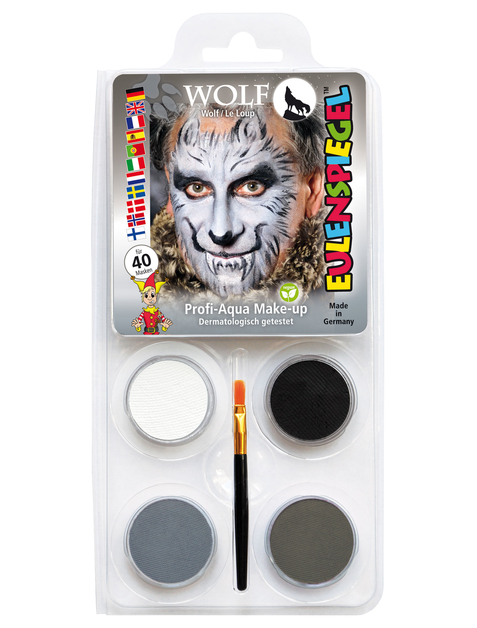 Aqua-Set Wolf Schminke für Karneval & Fasching