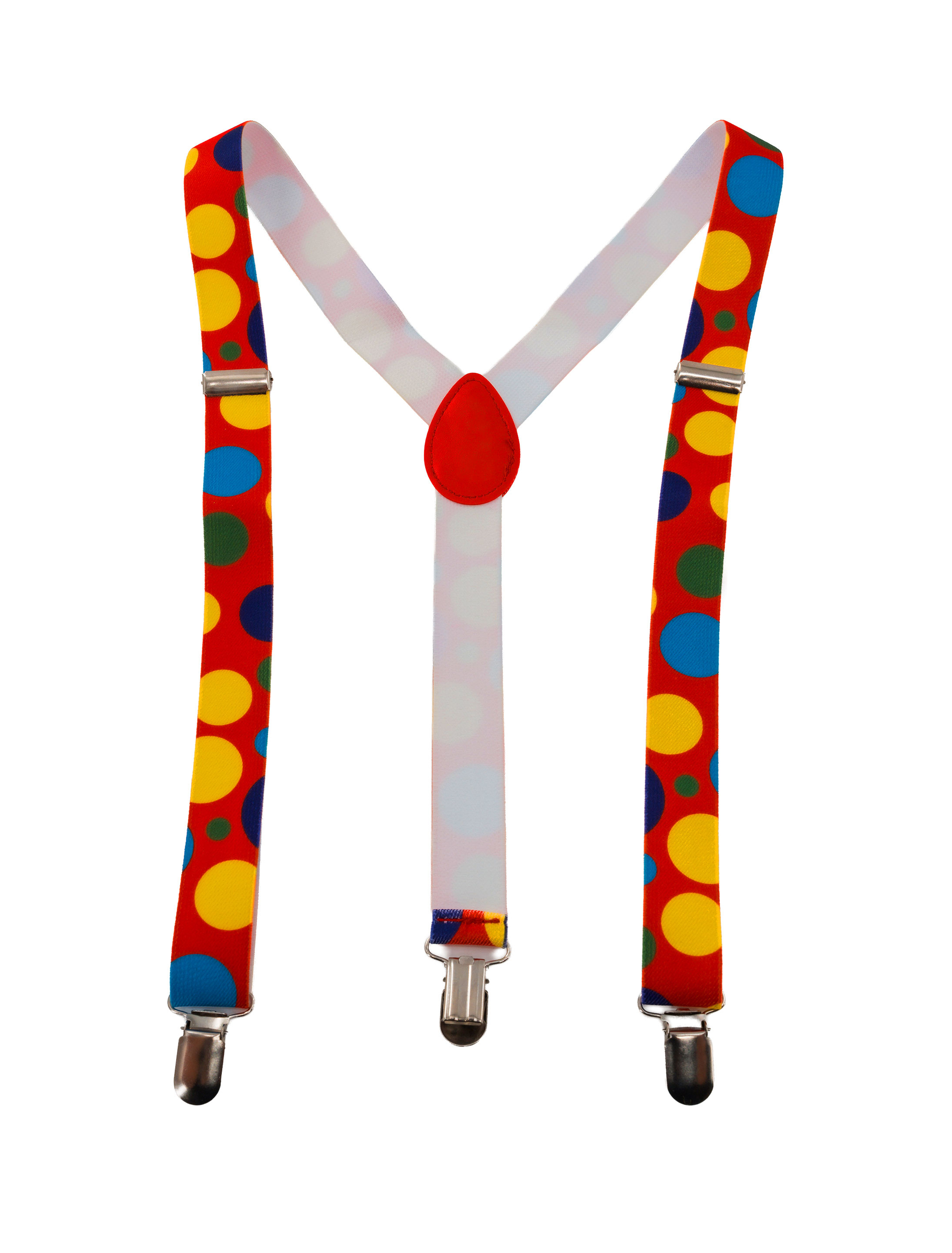 Kostümzubehör Hosenträger Clown bunt Farbe: bunt