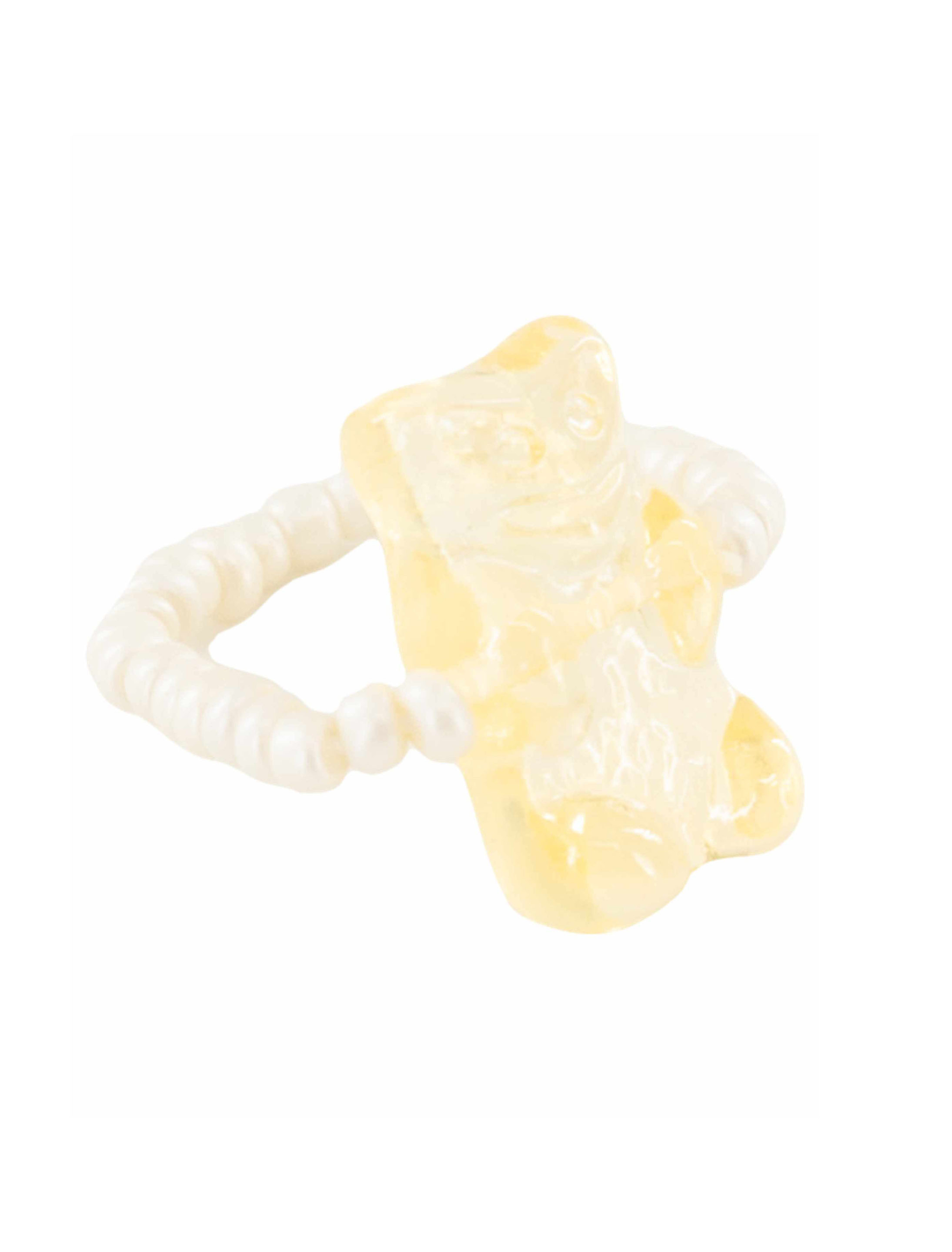 Kostümzubehör Ring HARIBO Goldbären weiß one size