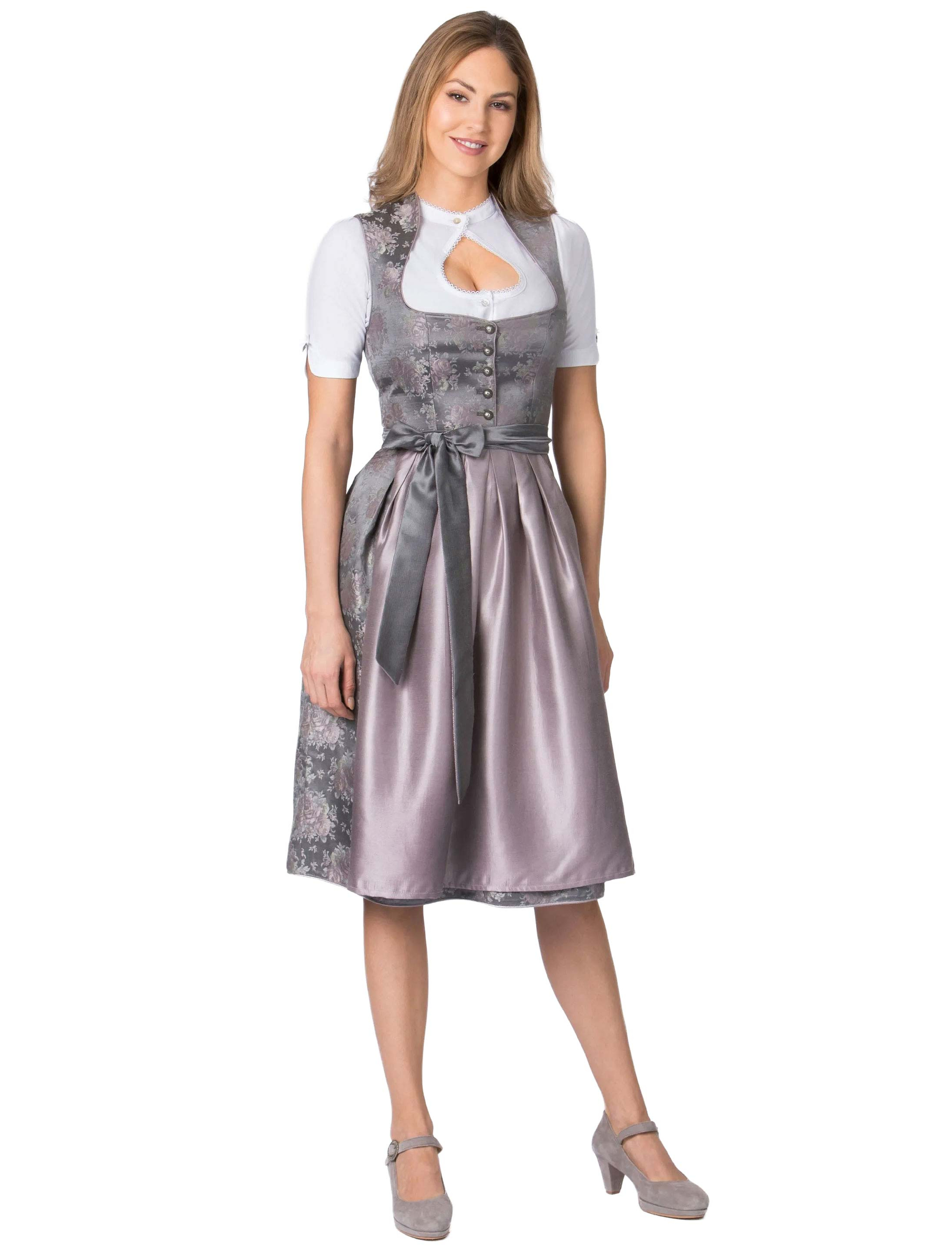 Dirndl Willow Blumenmuster Damen rosa 40