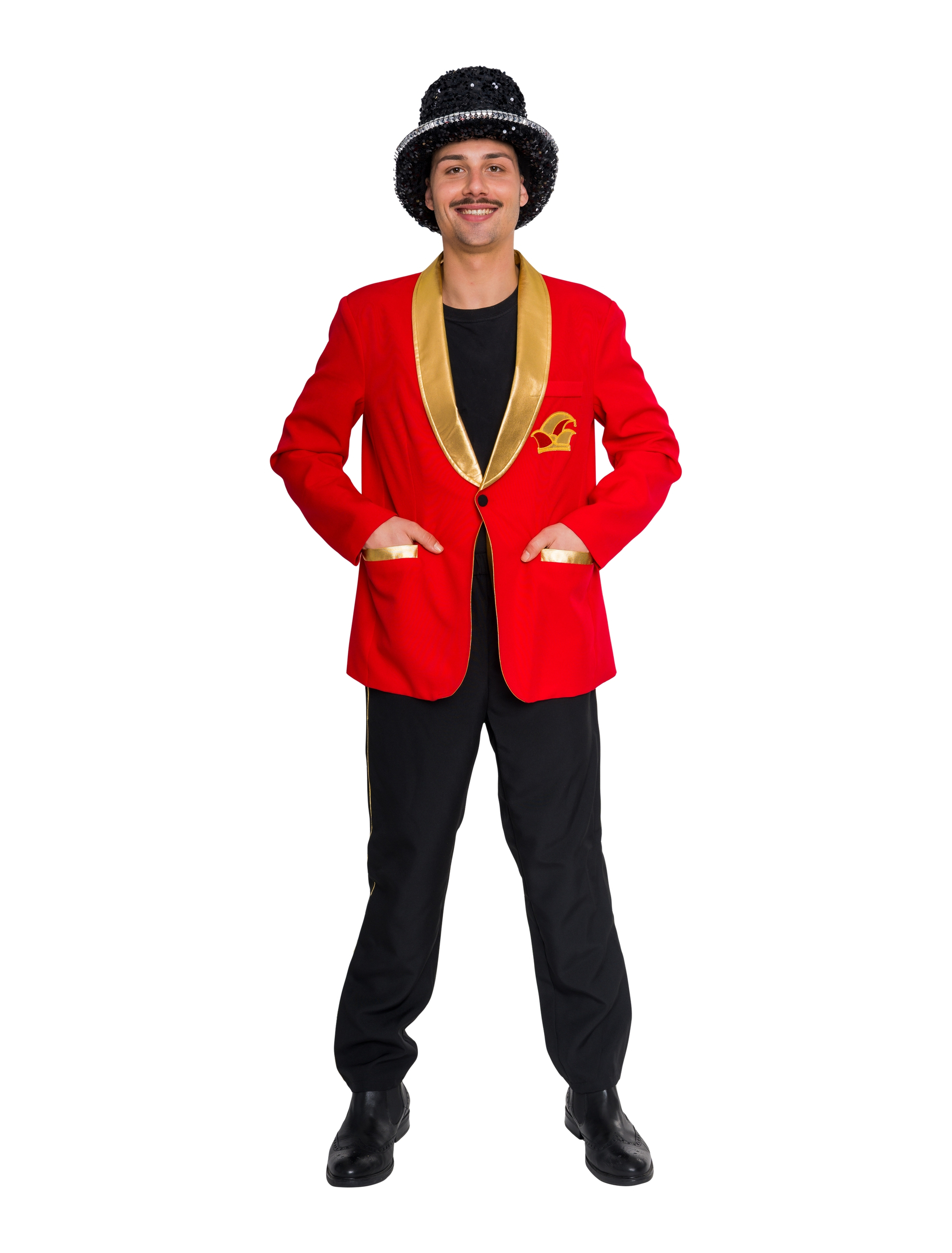 Jackett Karneval Herren rot/gold 4XL/5XL