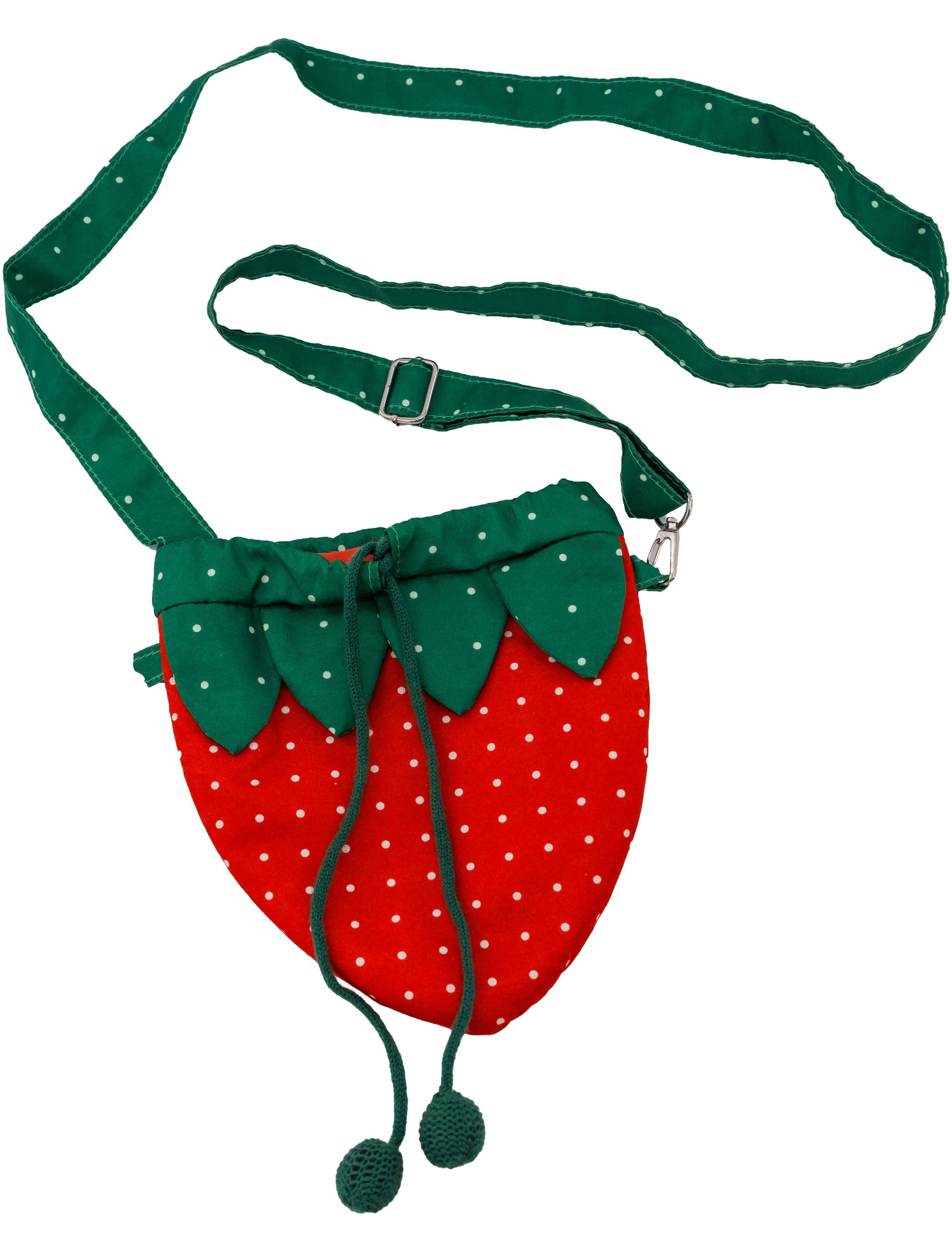 Kostümzubehör Tasche Erdbeere rot/grün