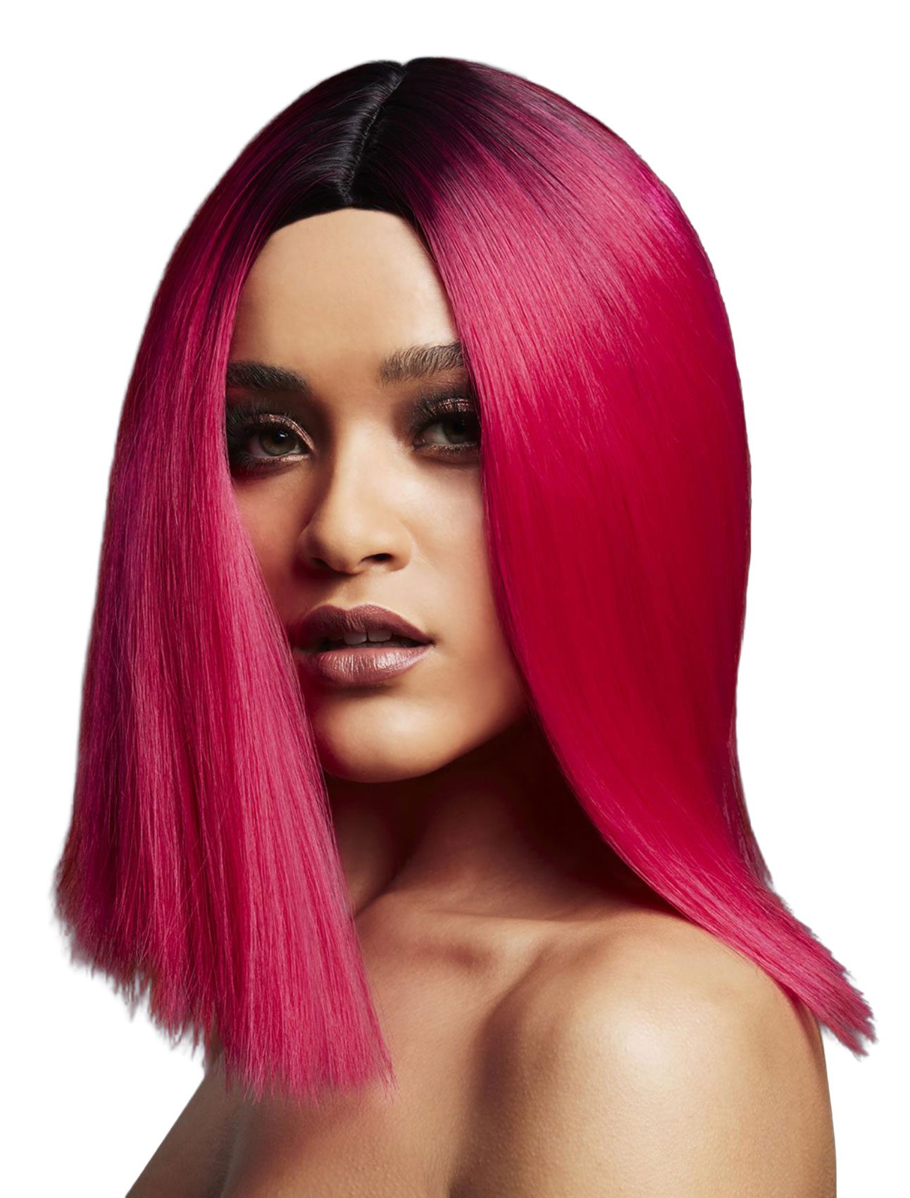 Kostümzubehör Perücke A-Linien-Bob pink