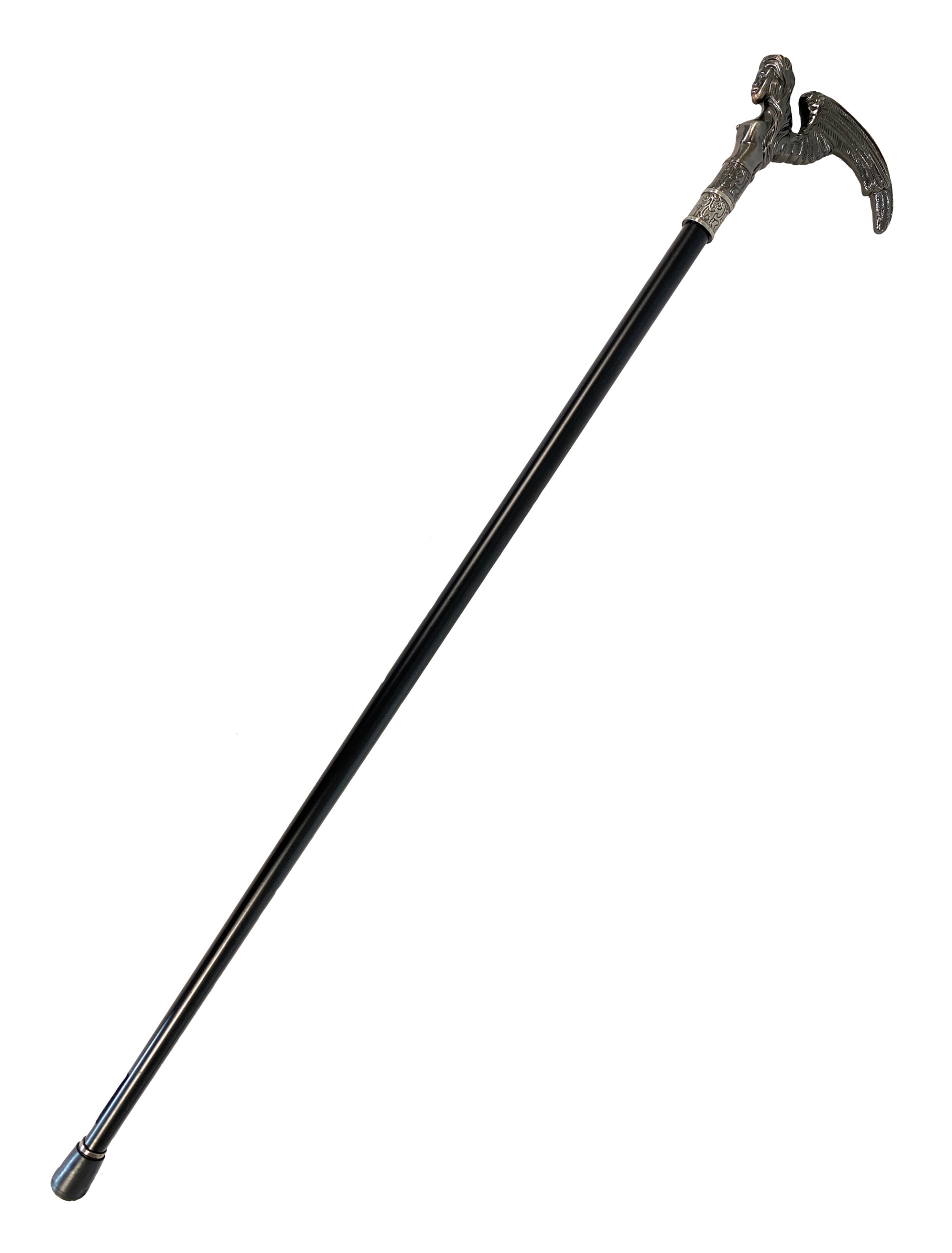 Kostümzubehör Gehstock Engel silber
