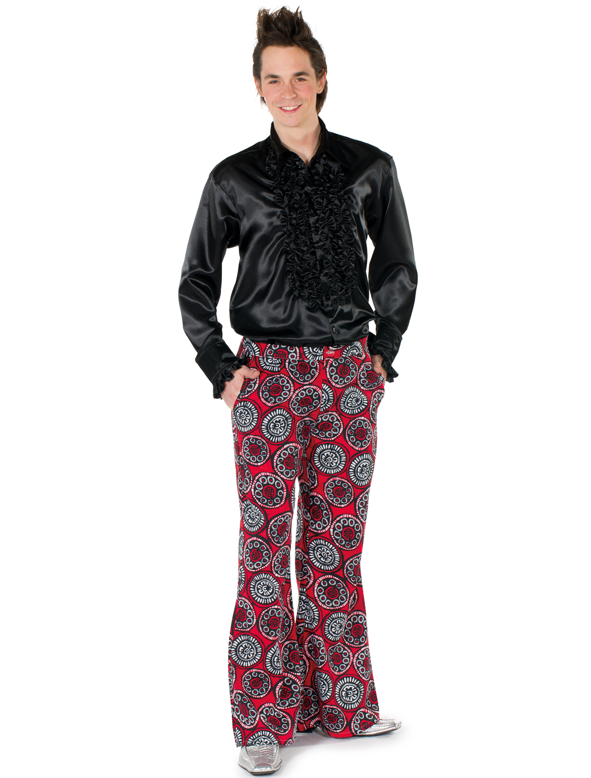 Schlaghose mit Kreisen Retro Herren bunt 50 Farbe: bunt