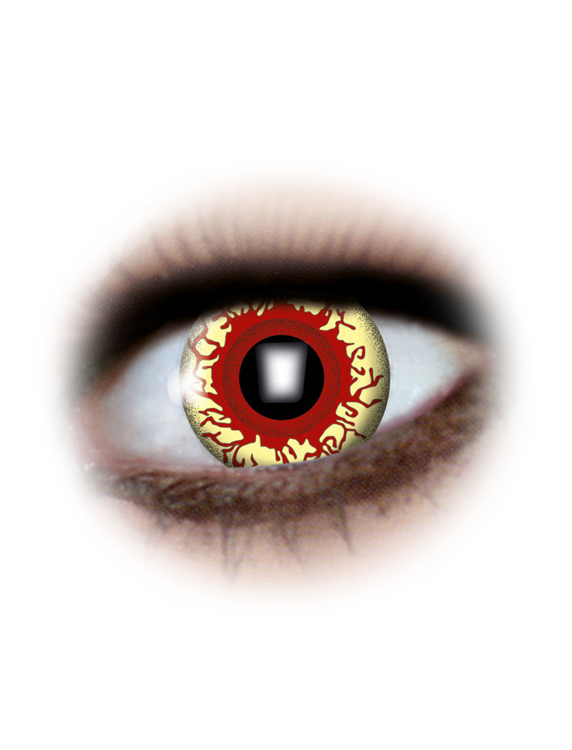 Kostümzubehör Kontaktlinsen Red Monster Farbe: rot