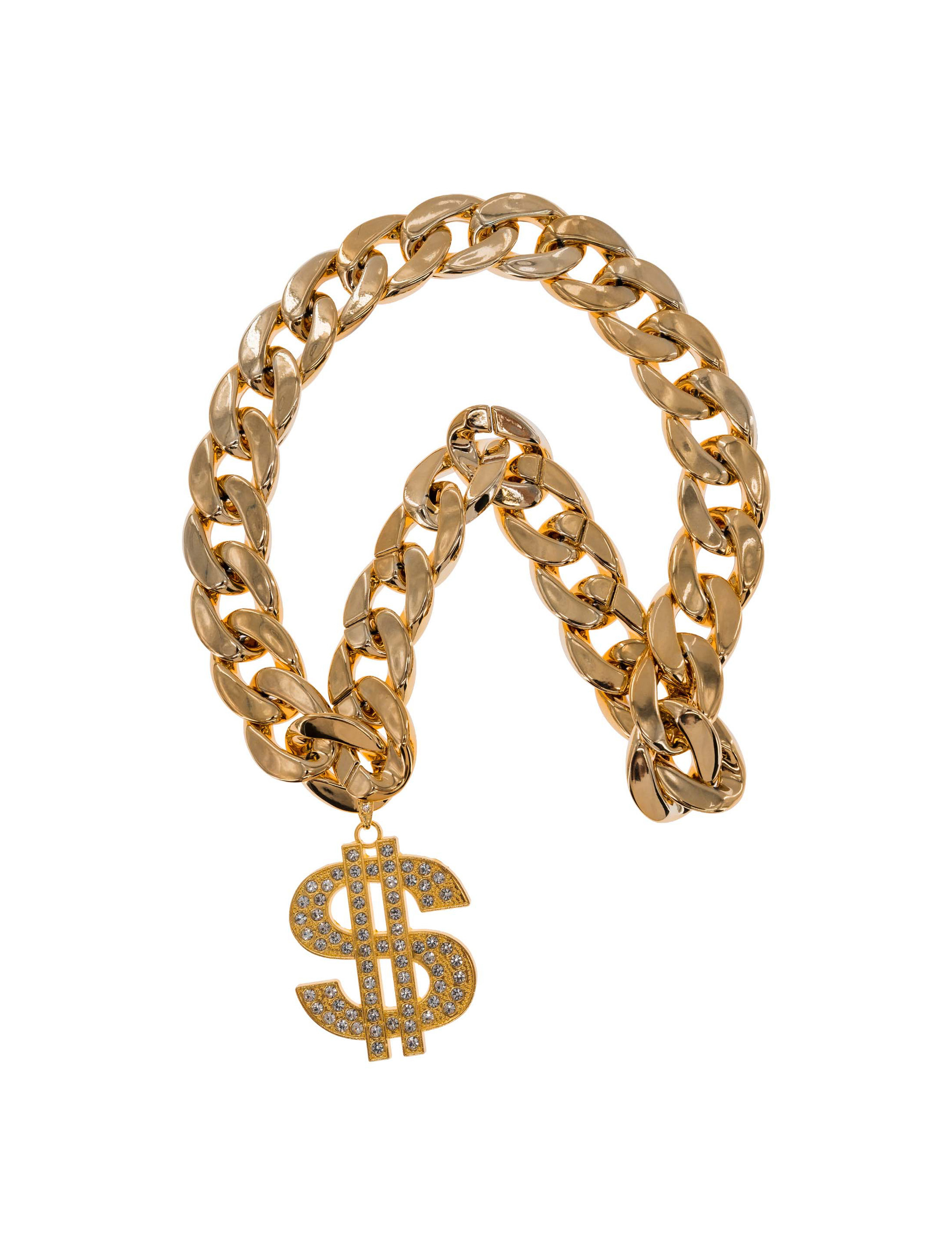Kostümzubehör Halskette Dollar gold