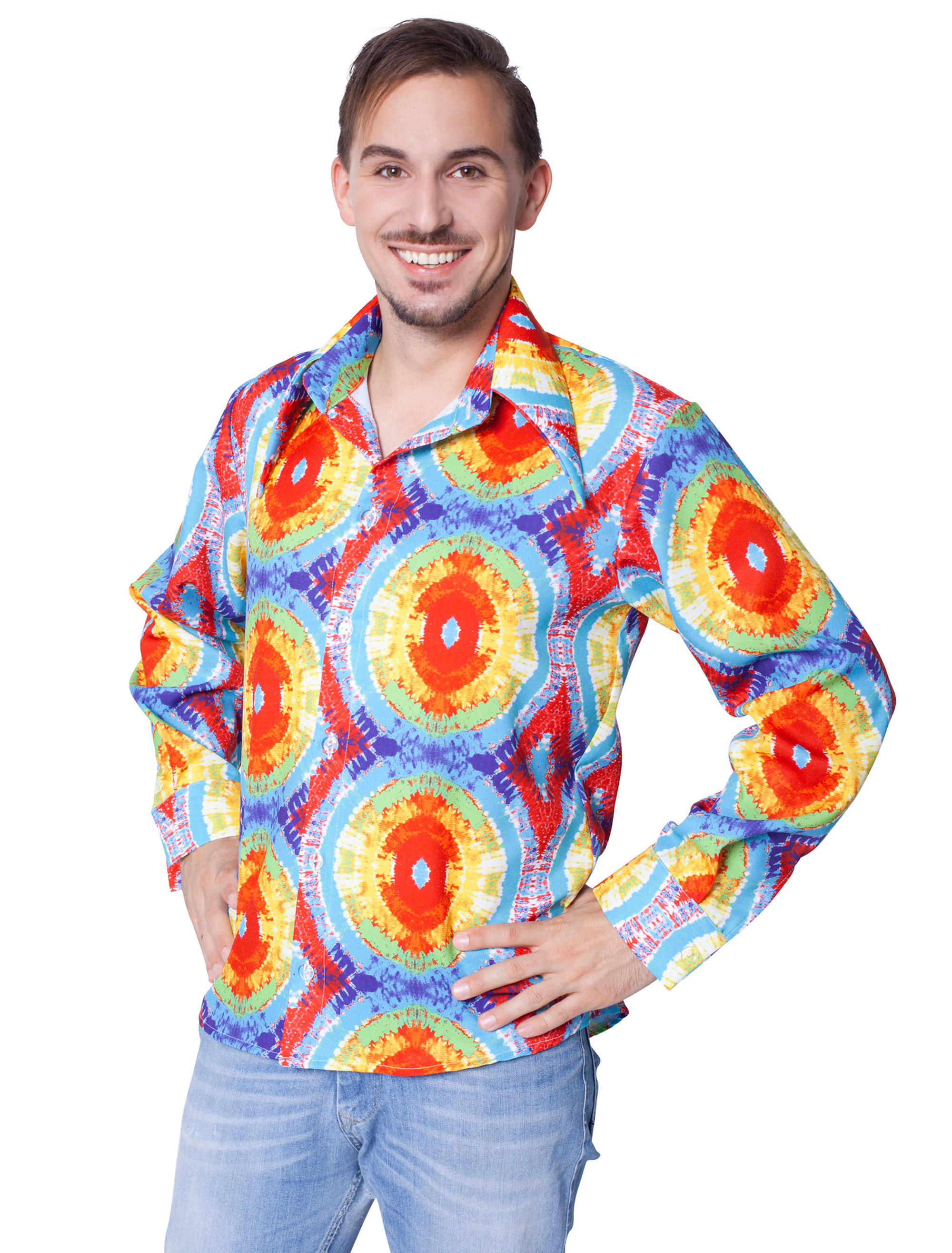 Hemd mit Kreisen Herren bunt 2XL Farbe: bunt