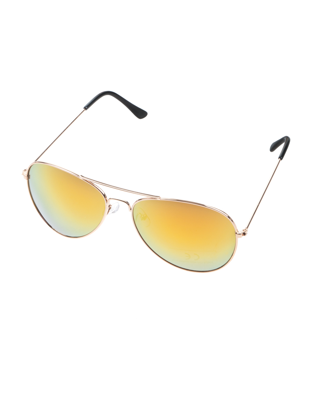 Kostümzubehör Brille Polizei verspiegelt orange