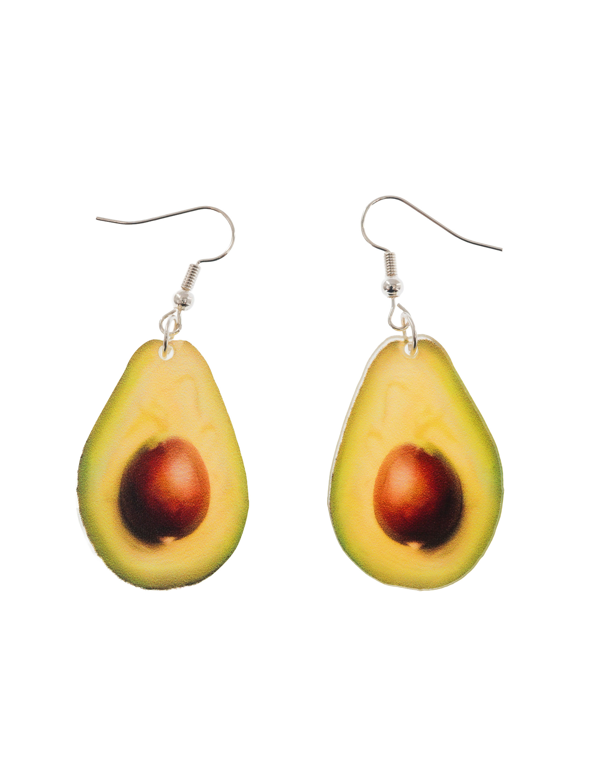 Kostümzubehör Ohrringe Avocado grün