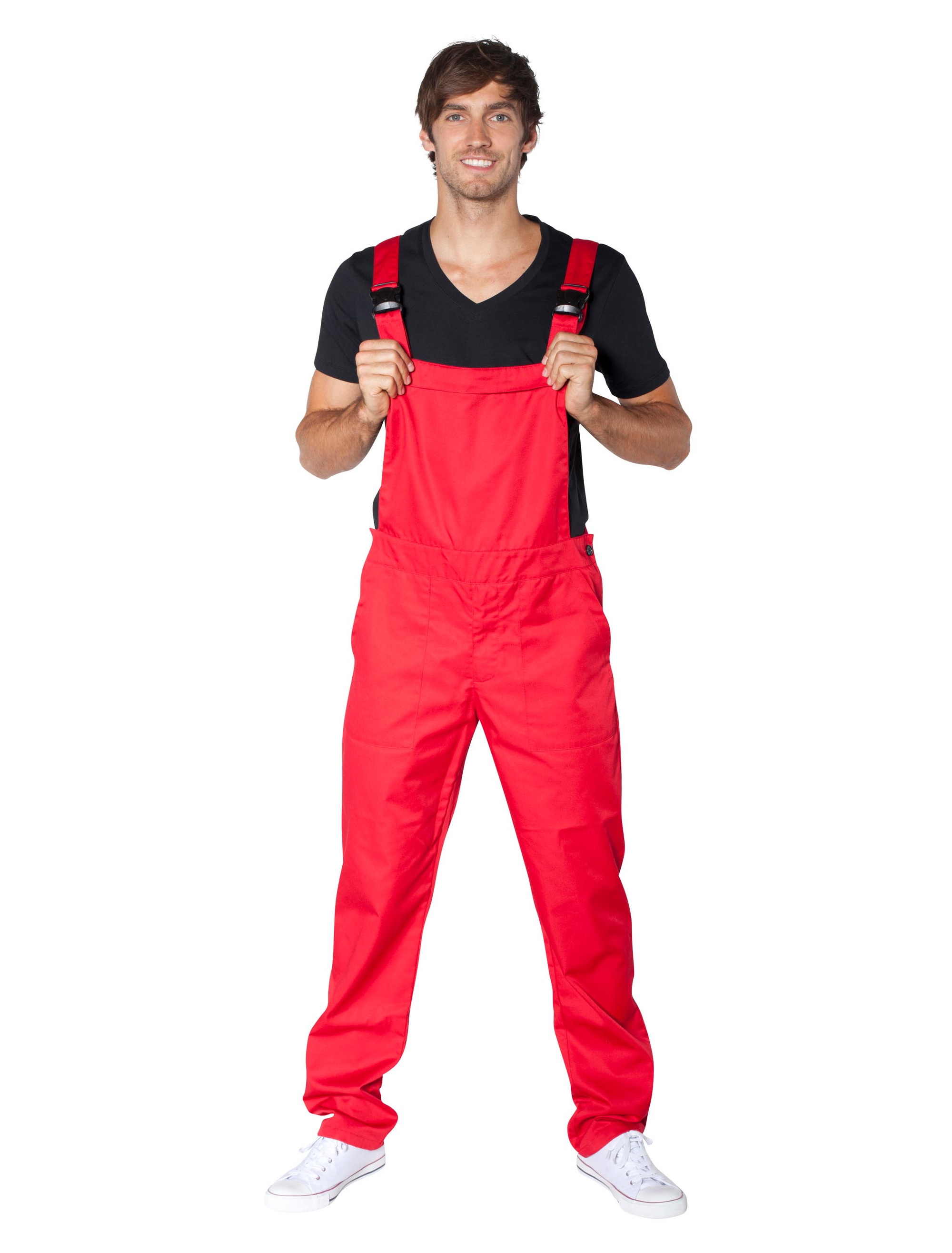 Latzhose Herren rot M