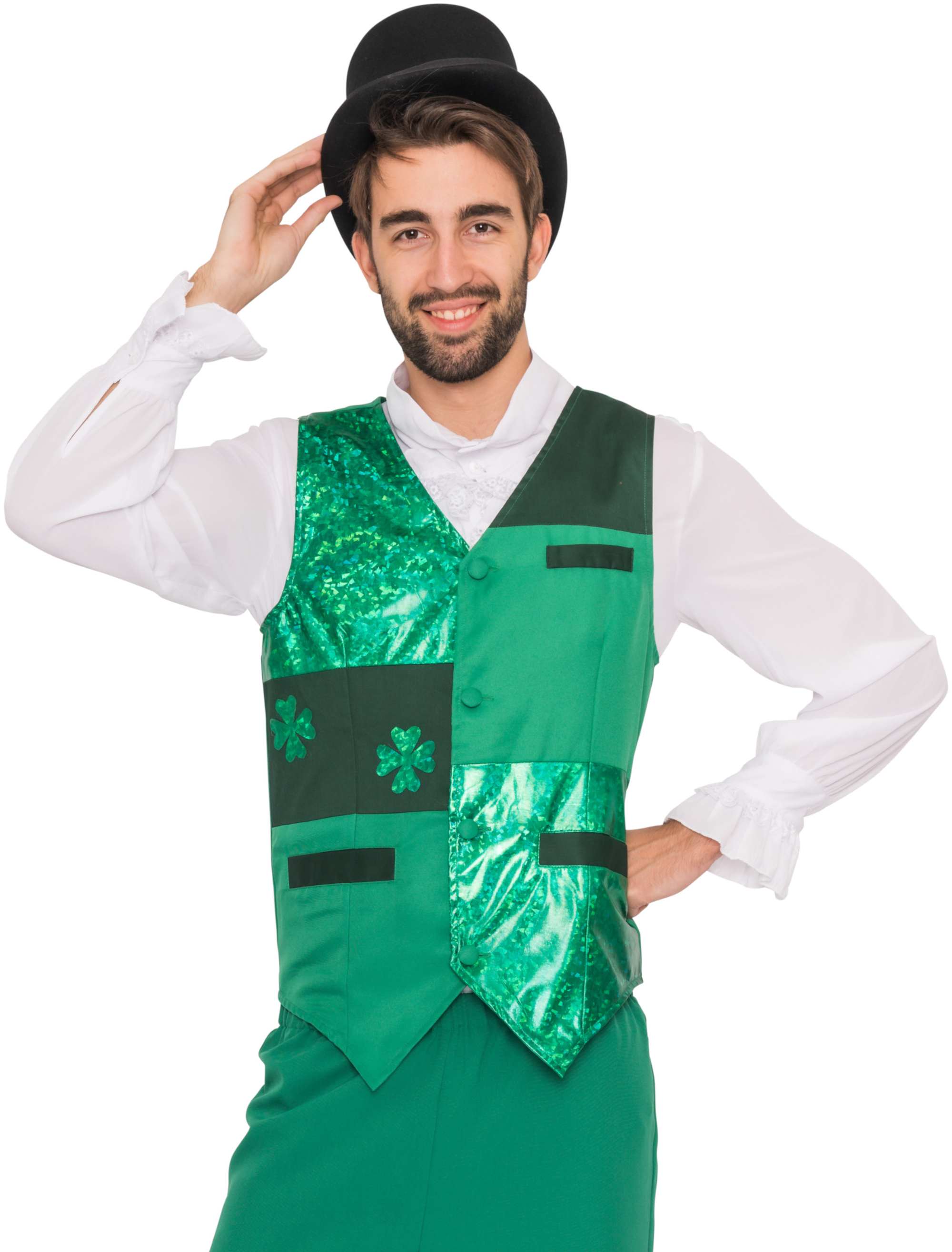 Weste Kleeblätter Herren grün 2XL/3XL