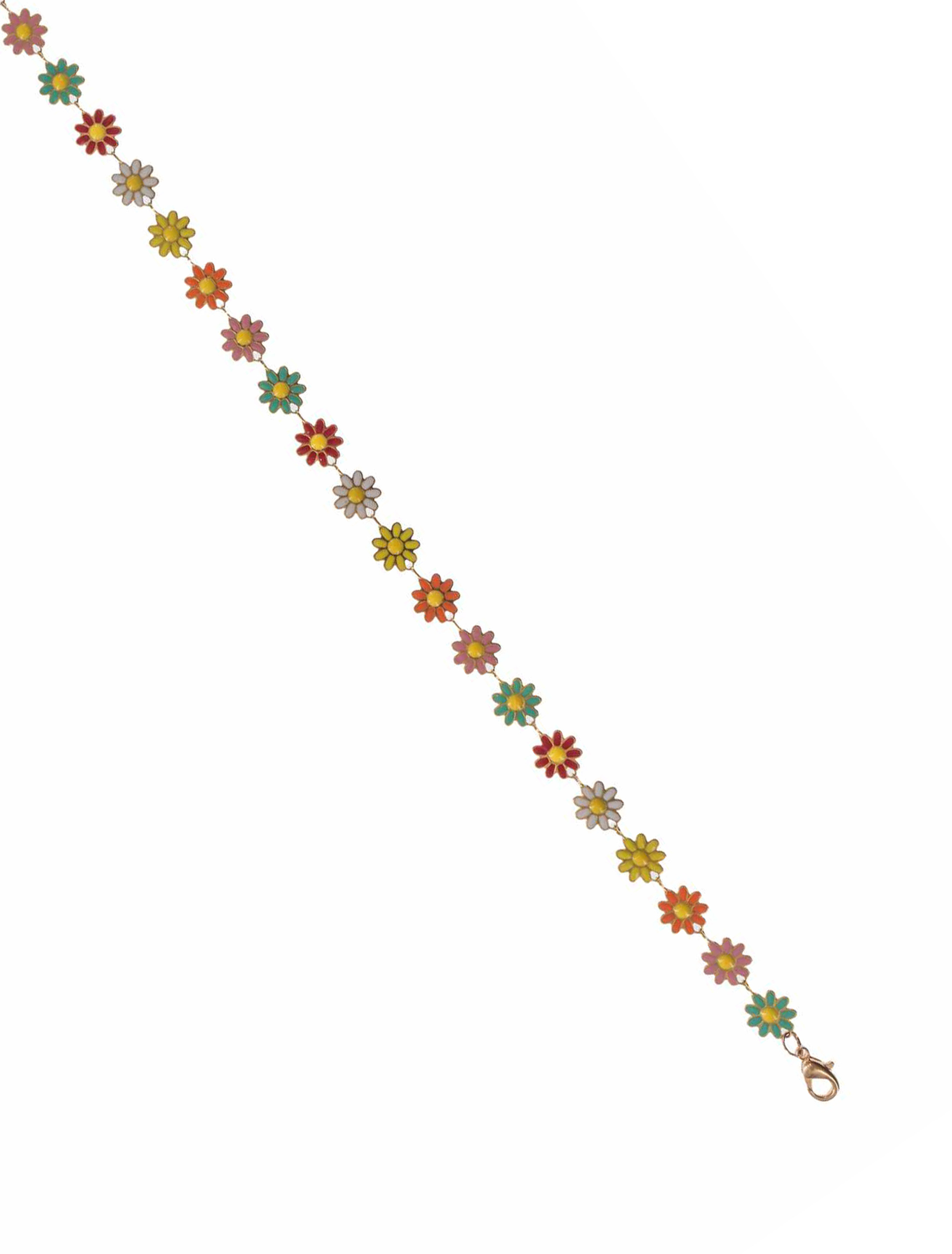 Kostümzubehör Halskette Blumen bunt Farbe: bunt