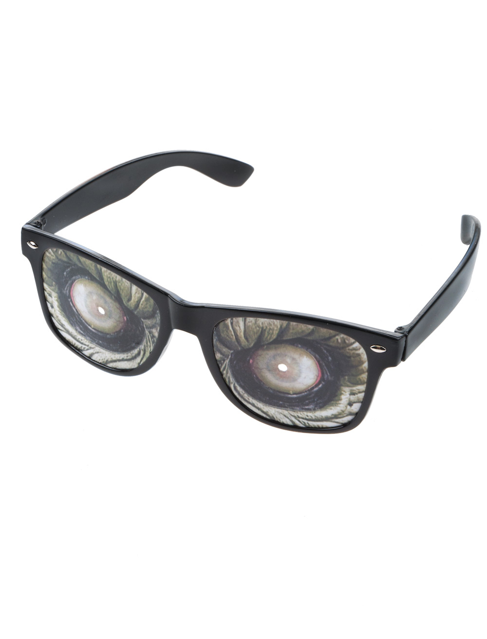 Kostümzubehör Brille mit Reptilaugen Farbe: schwarz