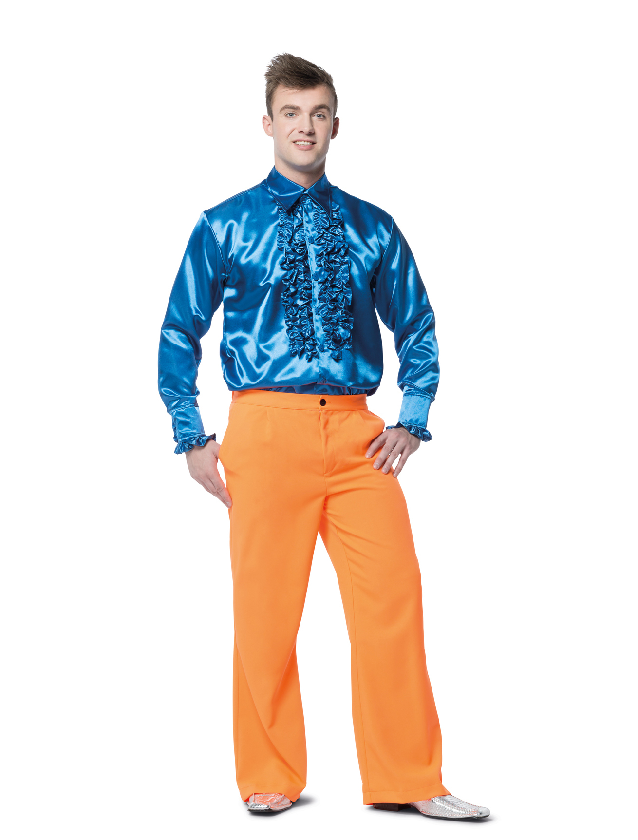 Schlaghose Disco Herren orange 60