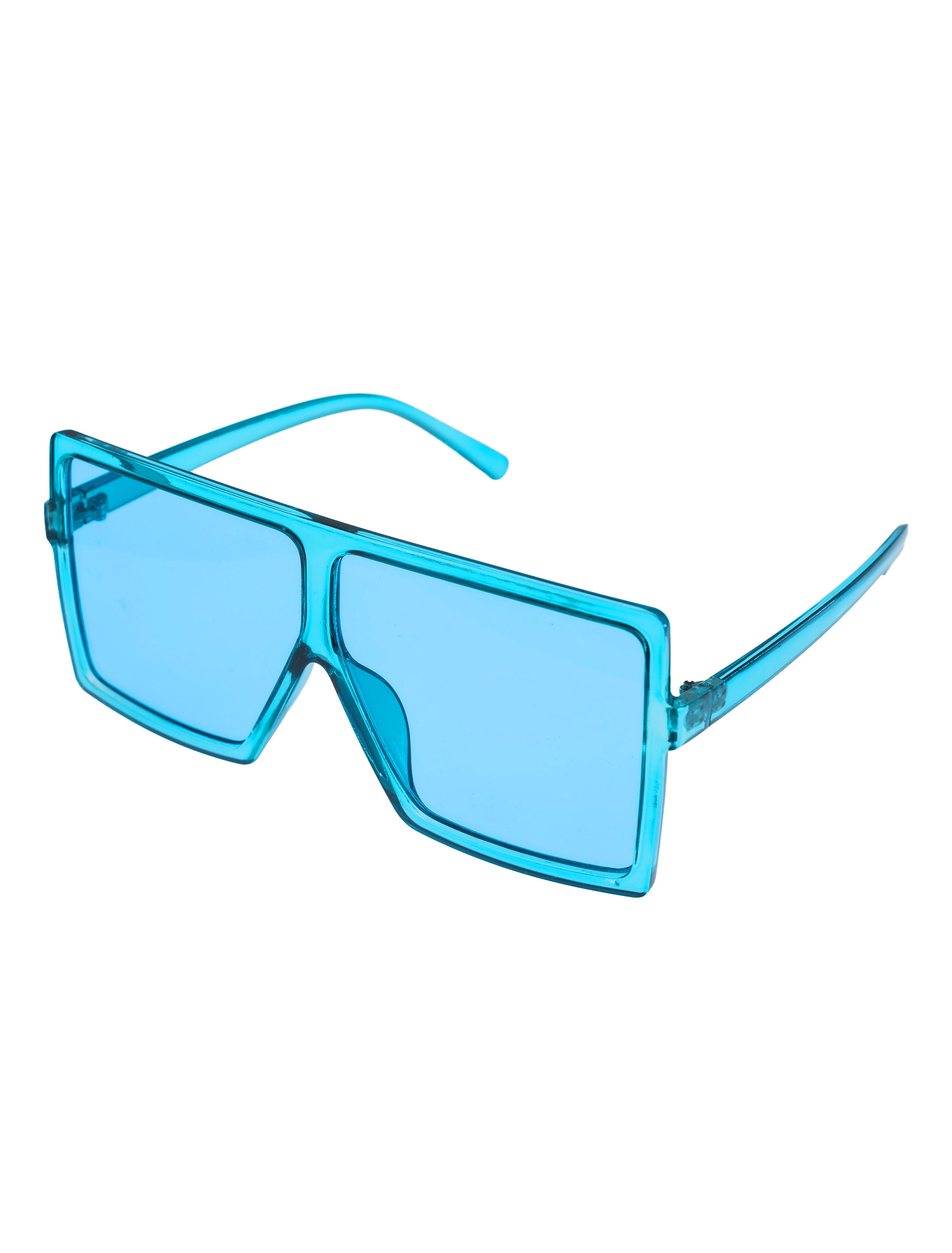 Kostümzubehör Brille eckig blau