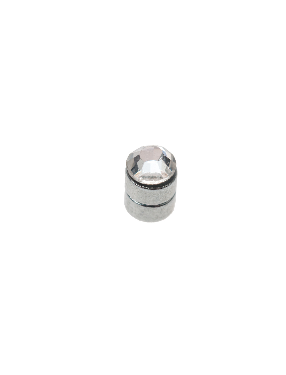 Kostümzubehör Magnet Piercing mit Brillant 2er Set Farbe: silber