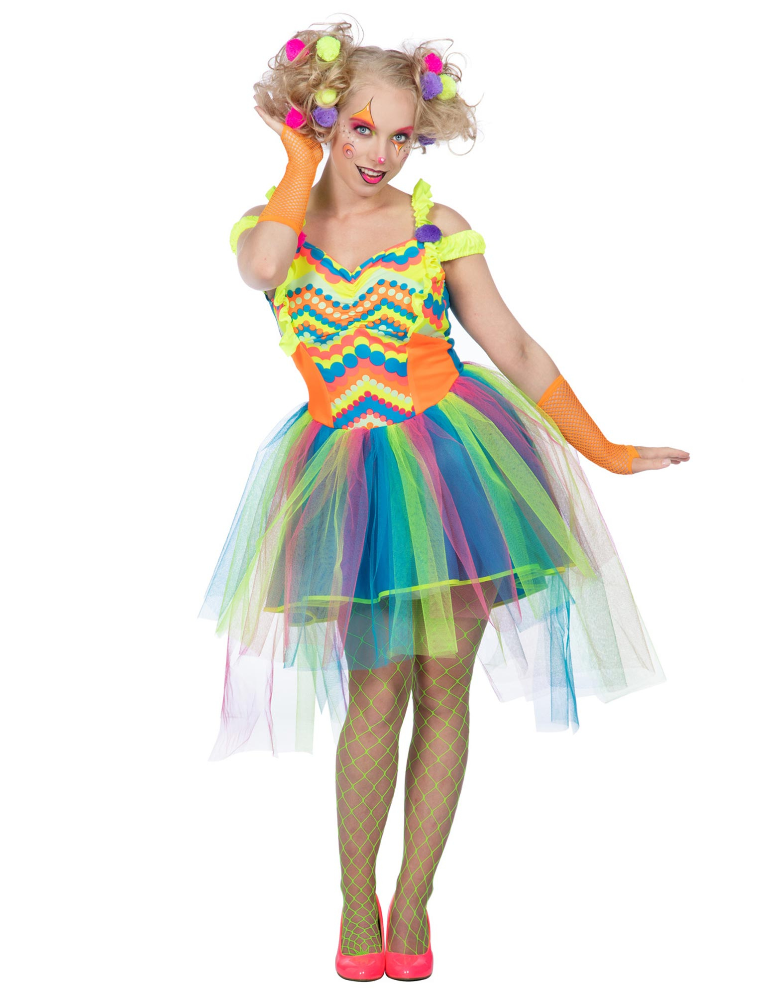 Clown Moderna Damen bunt 34 Farbe: bunt