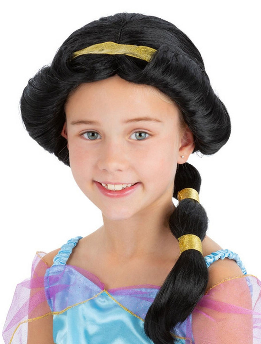 Kostümzubehör Perücke Arabische Prinzessin Kinder schwarz