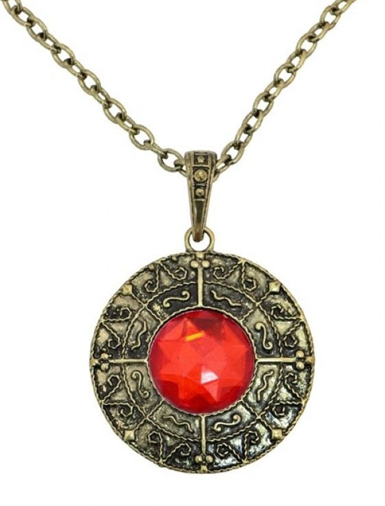 Kostümzubehör Halskette mit Stein gold