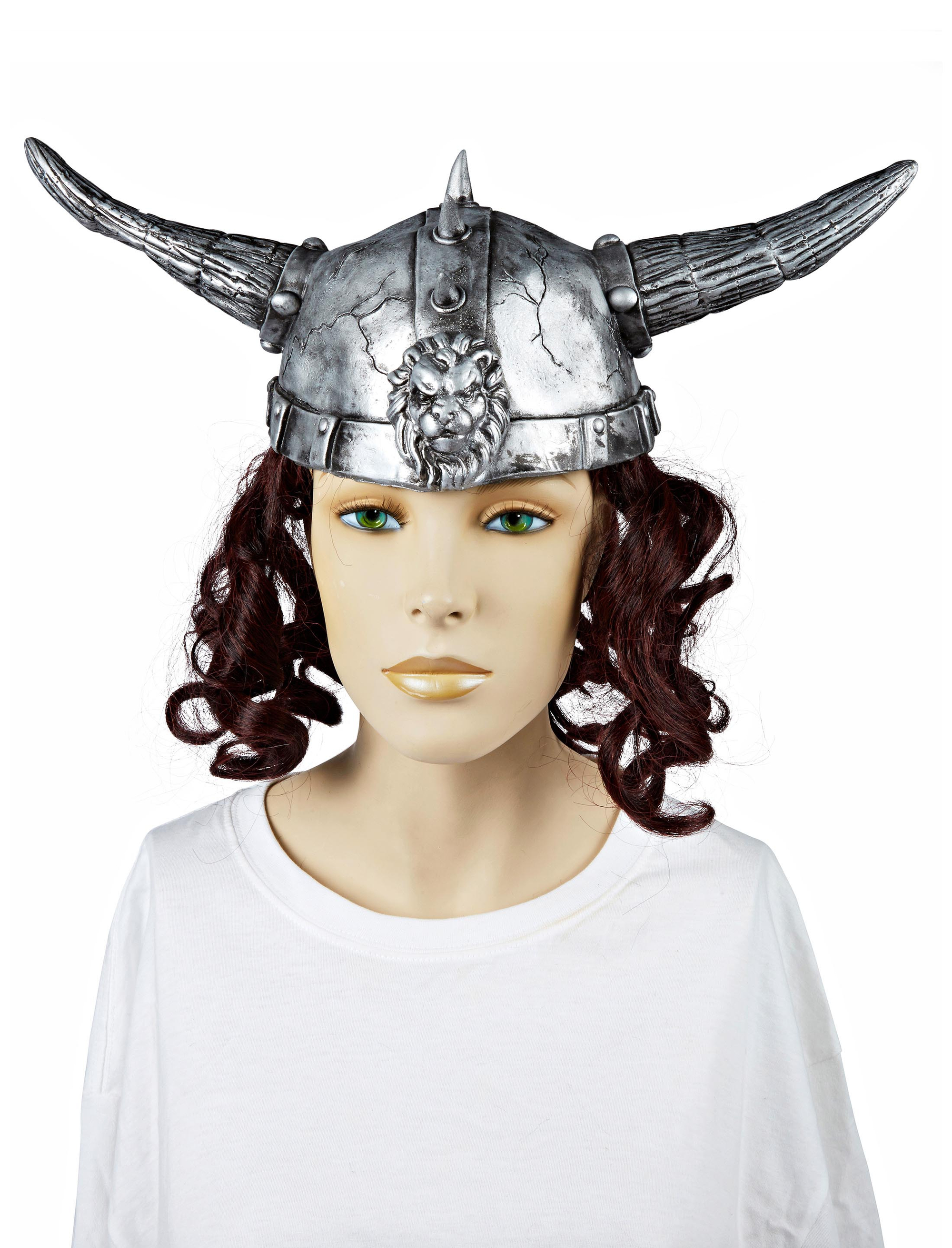 Kostümzubehör Wikingerhelm Latex silber