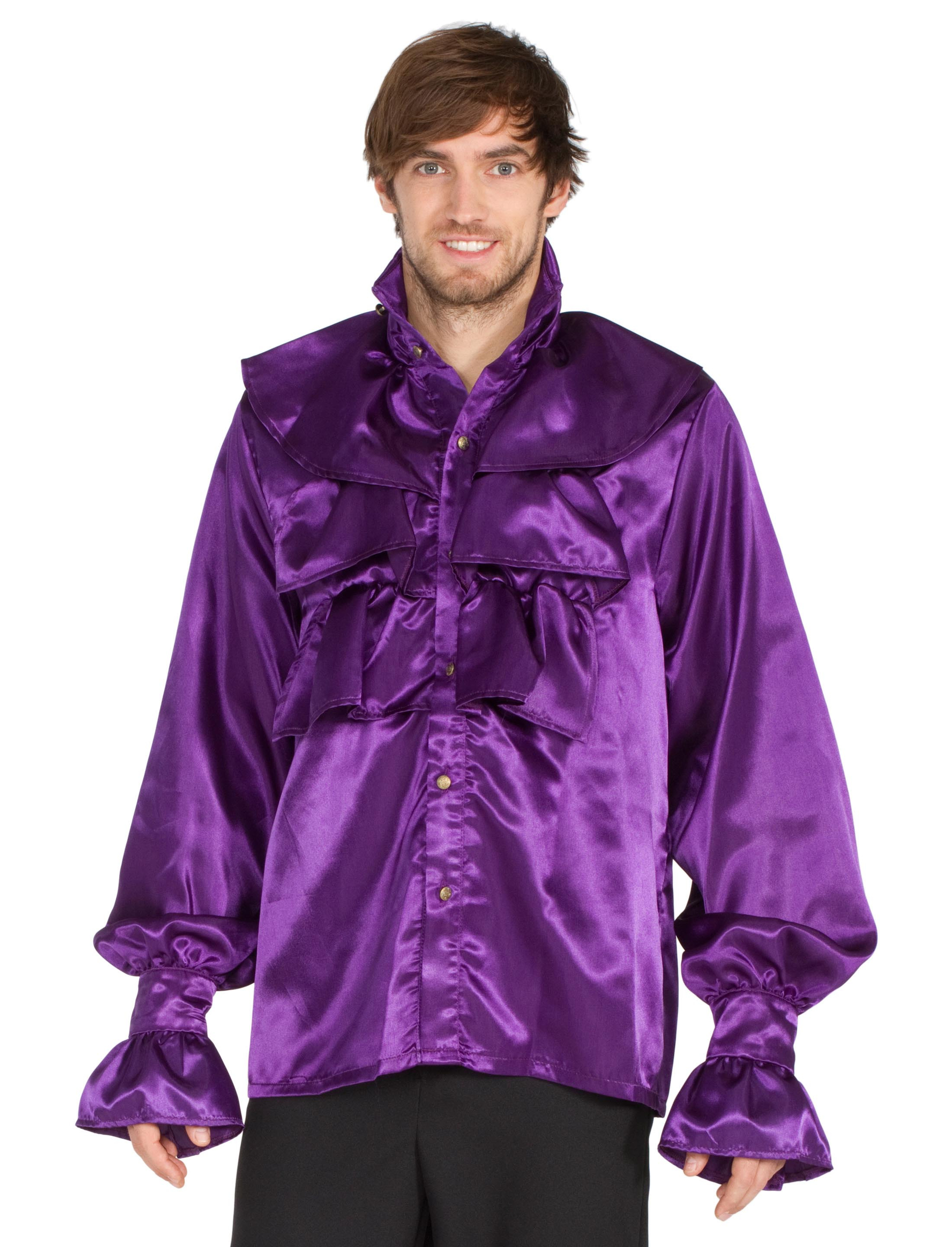 Hemd Vampir Herren lila 2XL