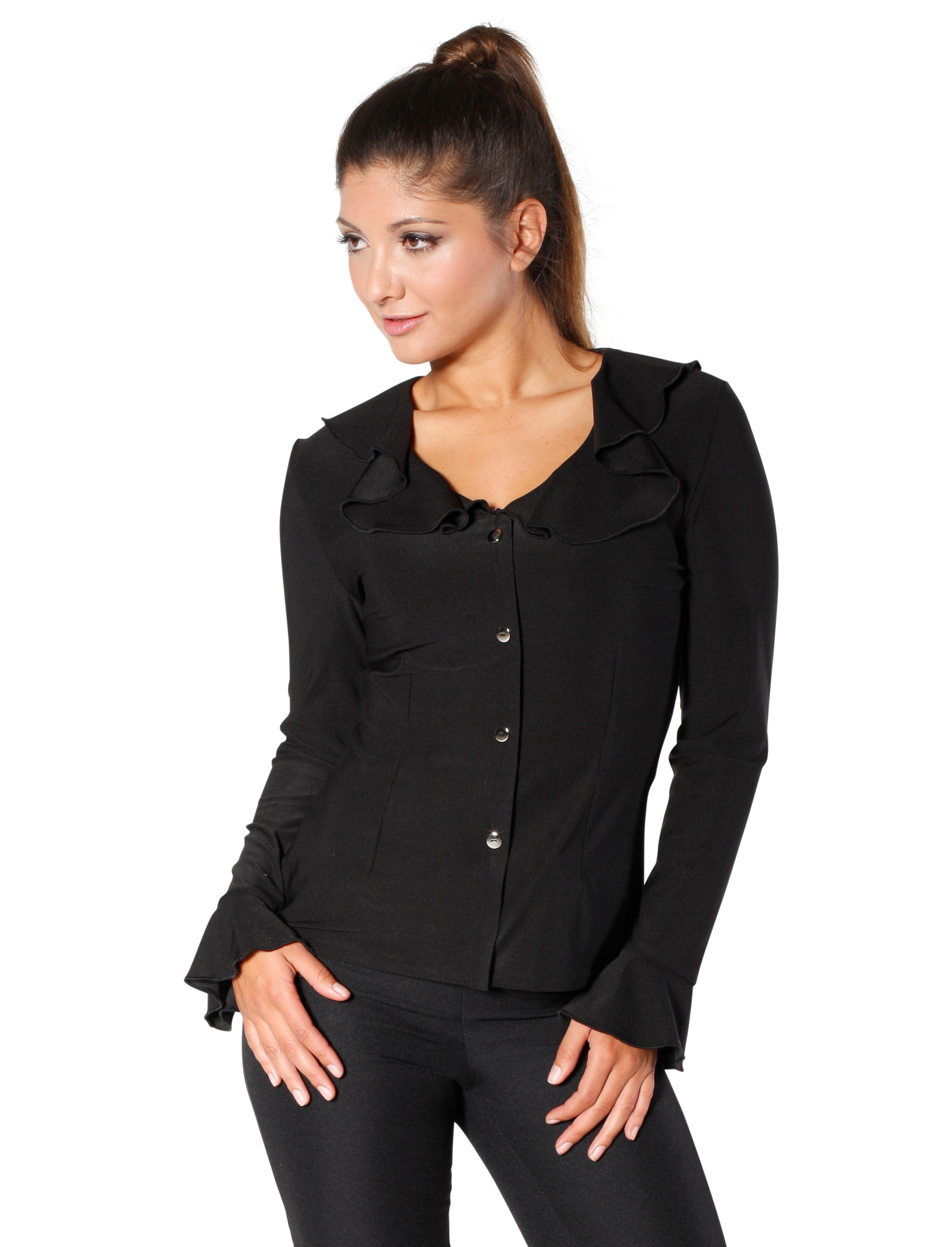 Bluse Jersey schwarz XS