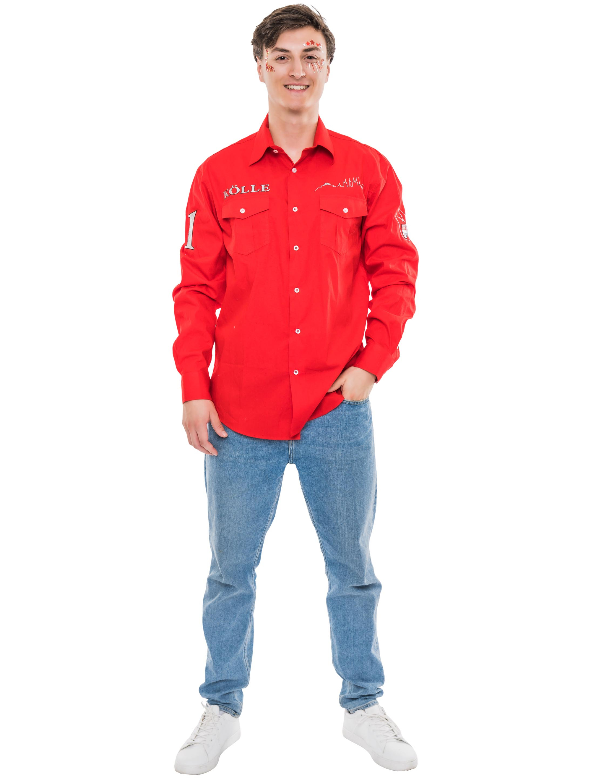 Hemd Kölle Herren rot 2XL