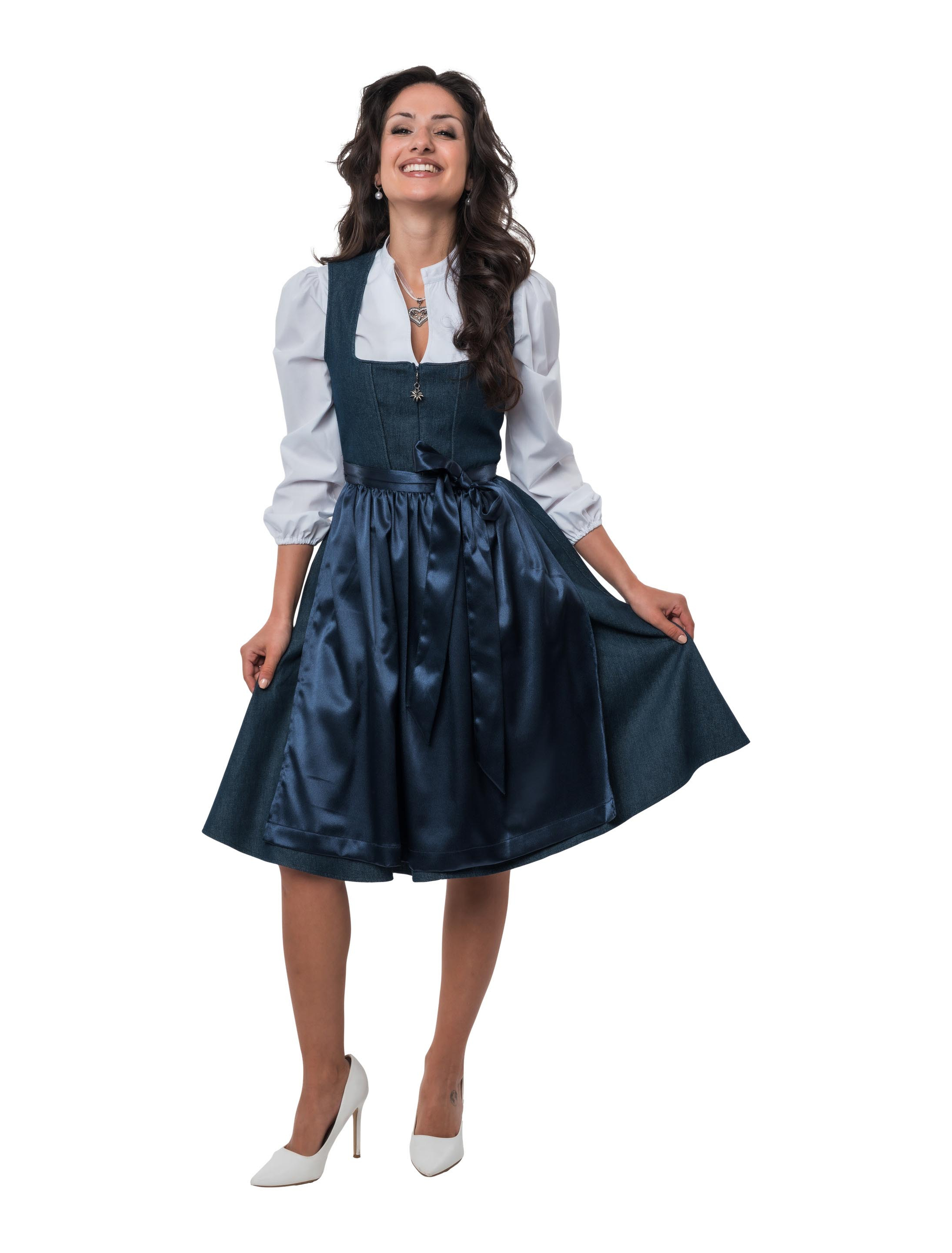 Dirndl Magda Damen blau 48