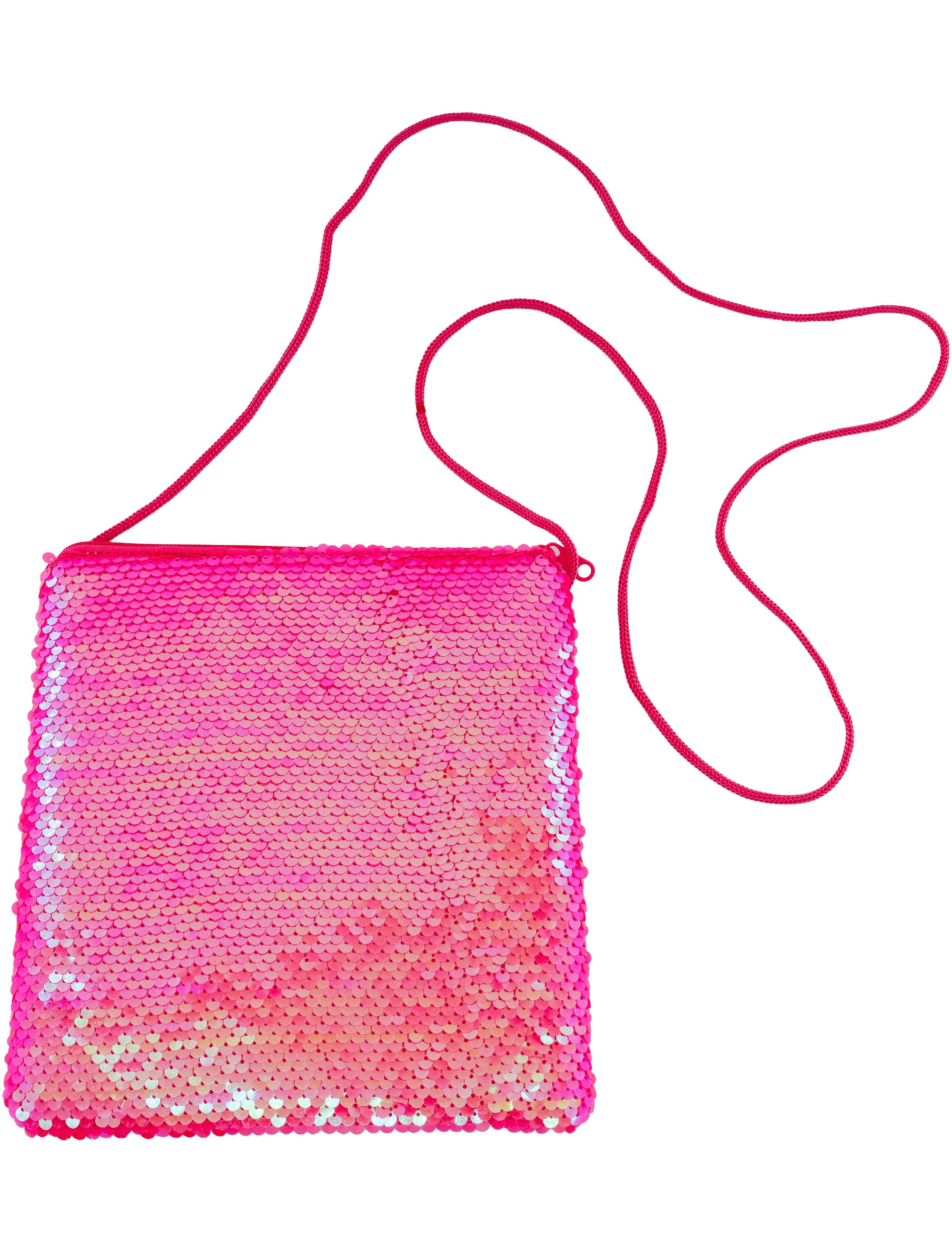 Kostümzubehör Tasche Wendepailletten pink