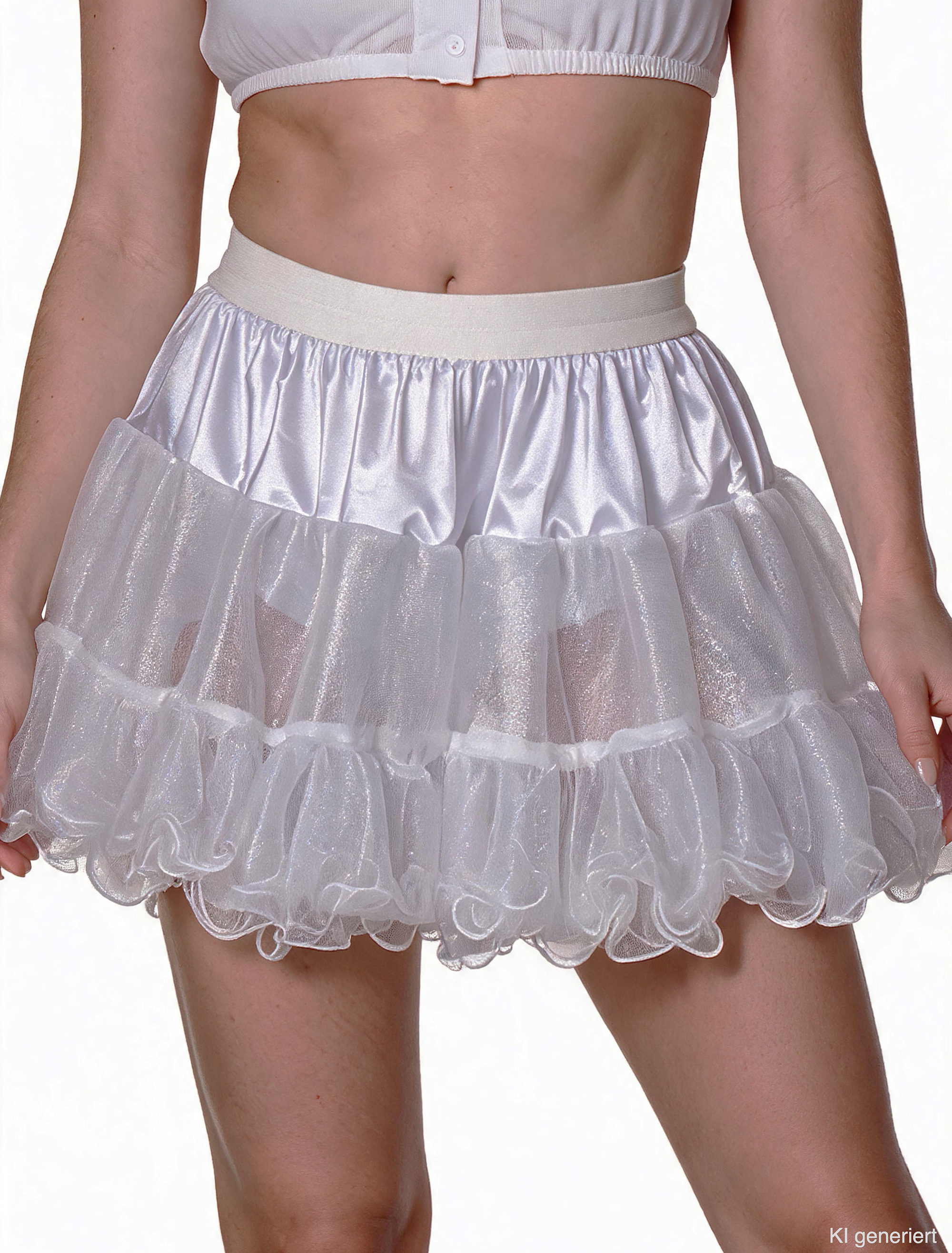 Petticoat Softtüll Damen weiß 36-38