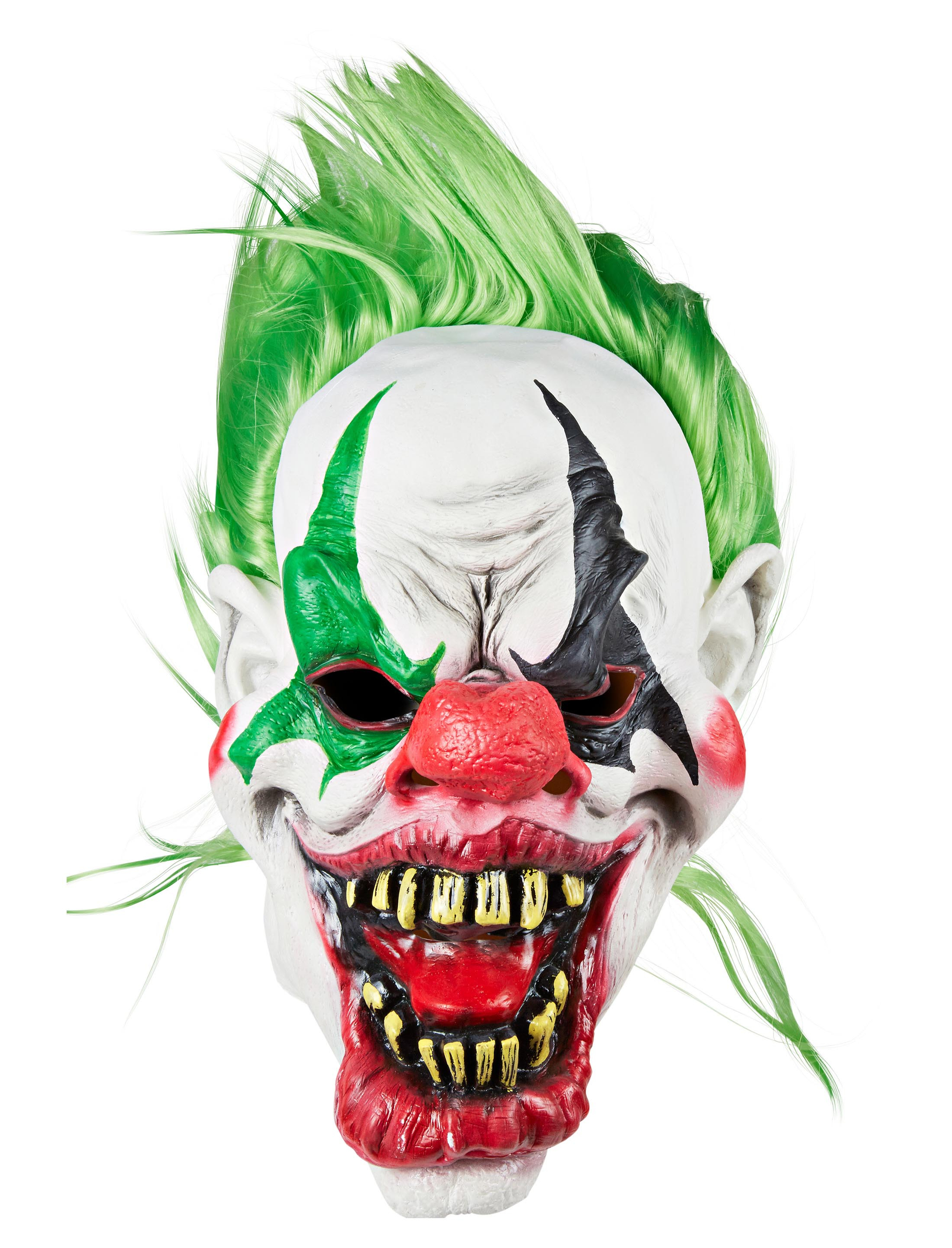 Kostümzubehör Latexmaske Zombie Clown Farbe: blau/grün