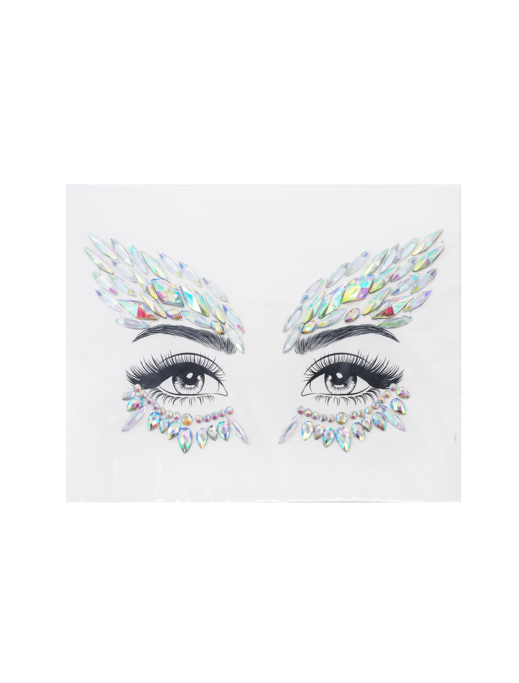 Gesichtsstrasssteine violett Schminke für Karneval & Fasching