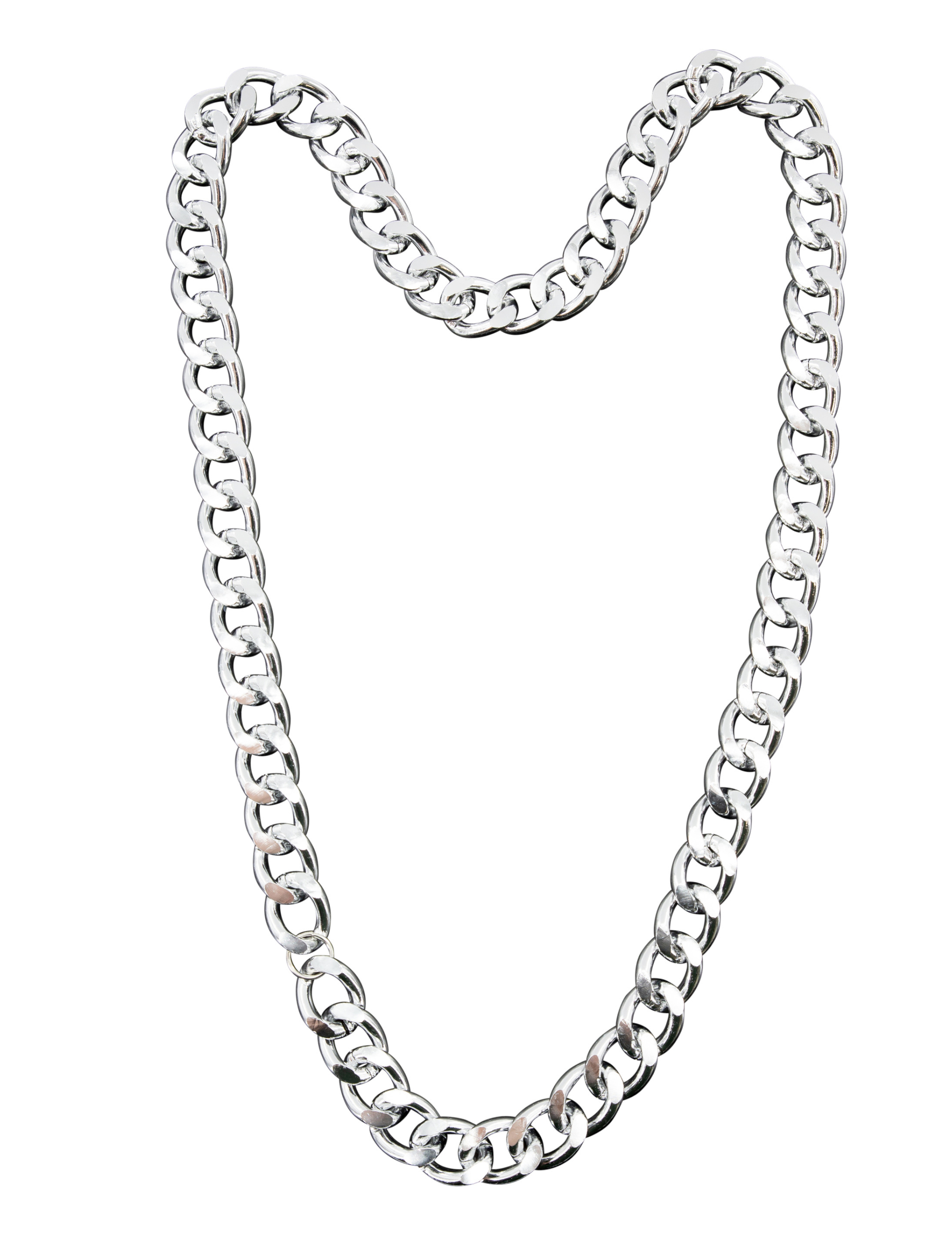Kostümzubehör Halskette 96cm silber