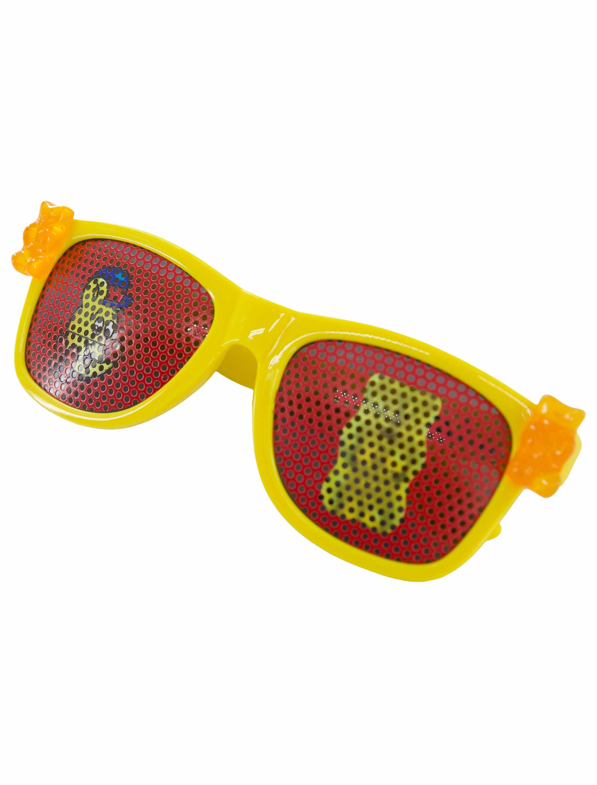 Kostümzubehör Brille HARIBO Goldbären bunt