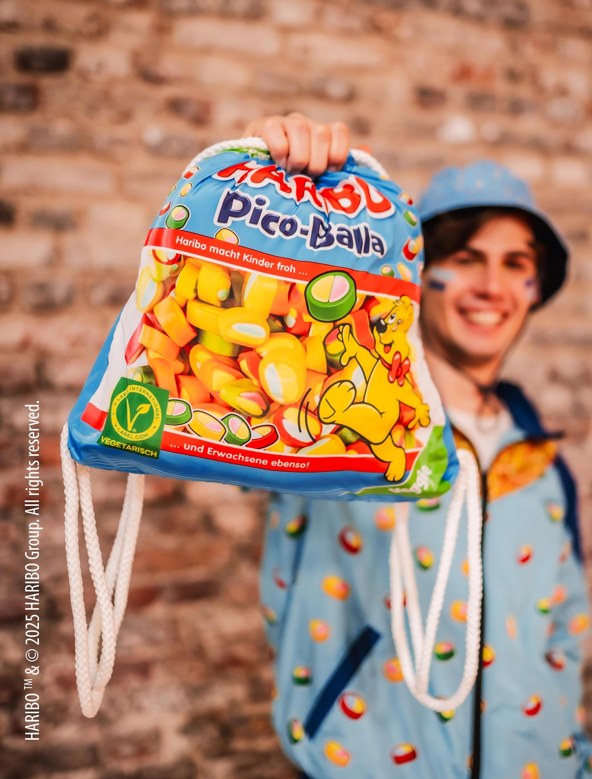 Kostümzubehör Turnbeutel HARIBO Pico-Balla blau