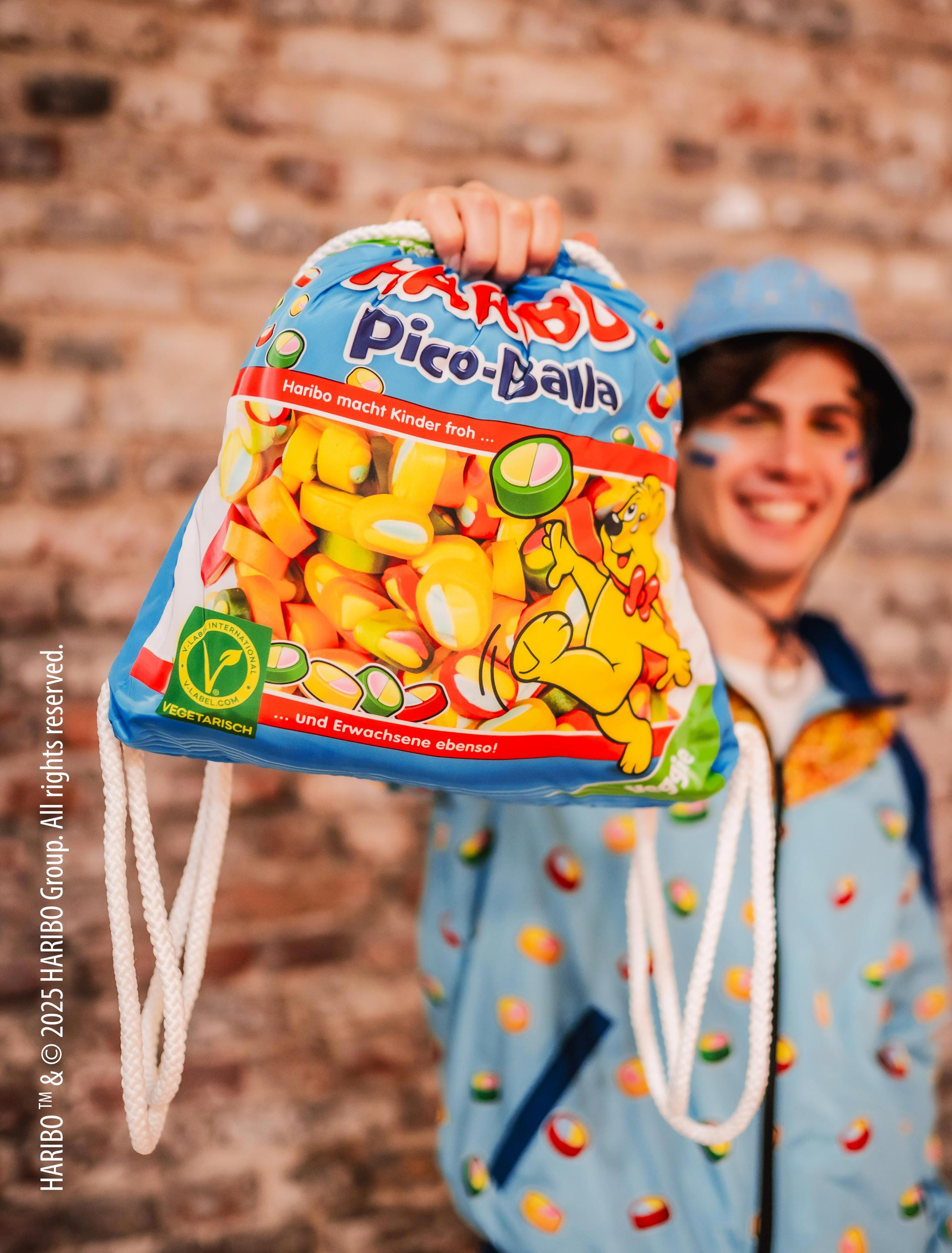 Kostümzubehör Turnbeutel HARIBO Pico-Balla blau